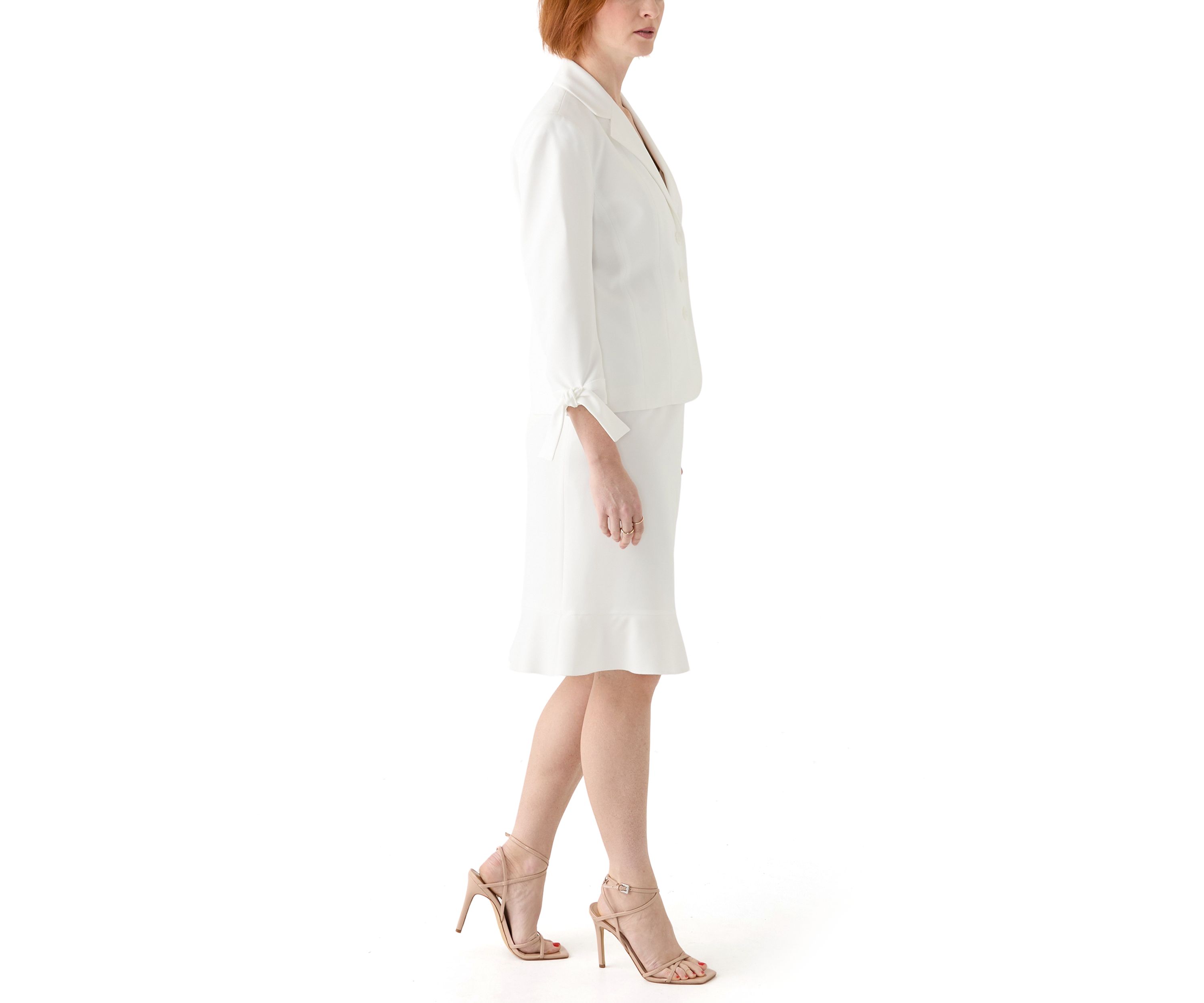 3 BTTN JCKT W/TIE SLEEVES & SKIRT