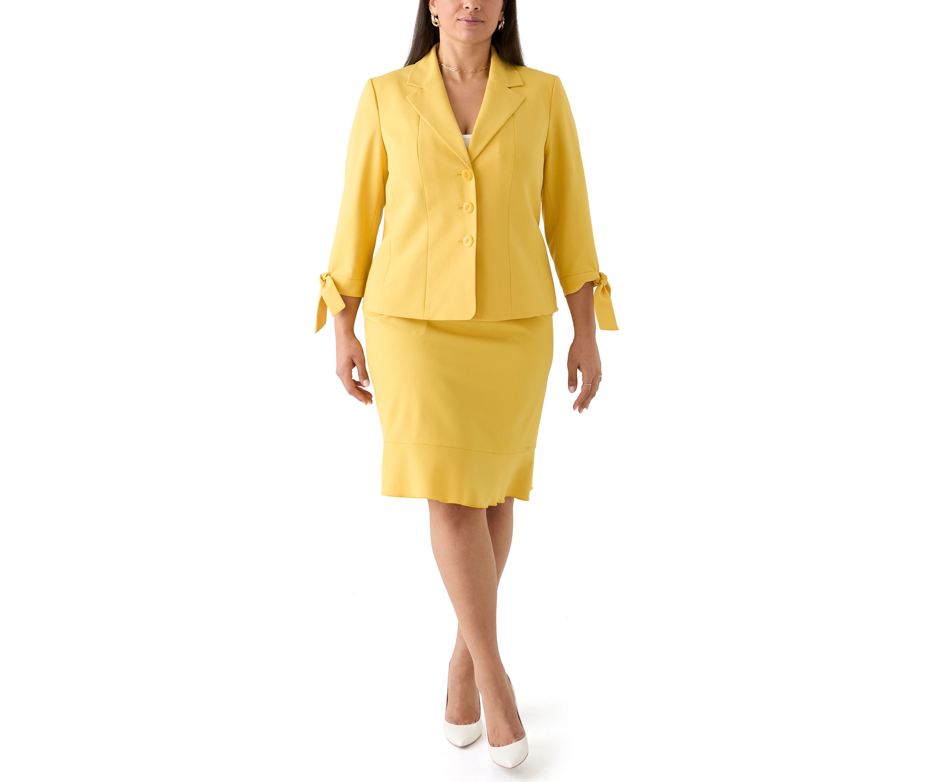 3 BTTN JCKT W/TIE SLEEVES & SKIRT