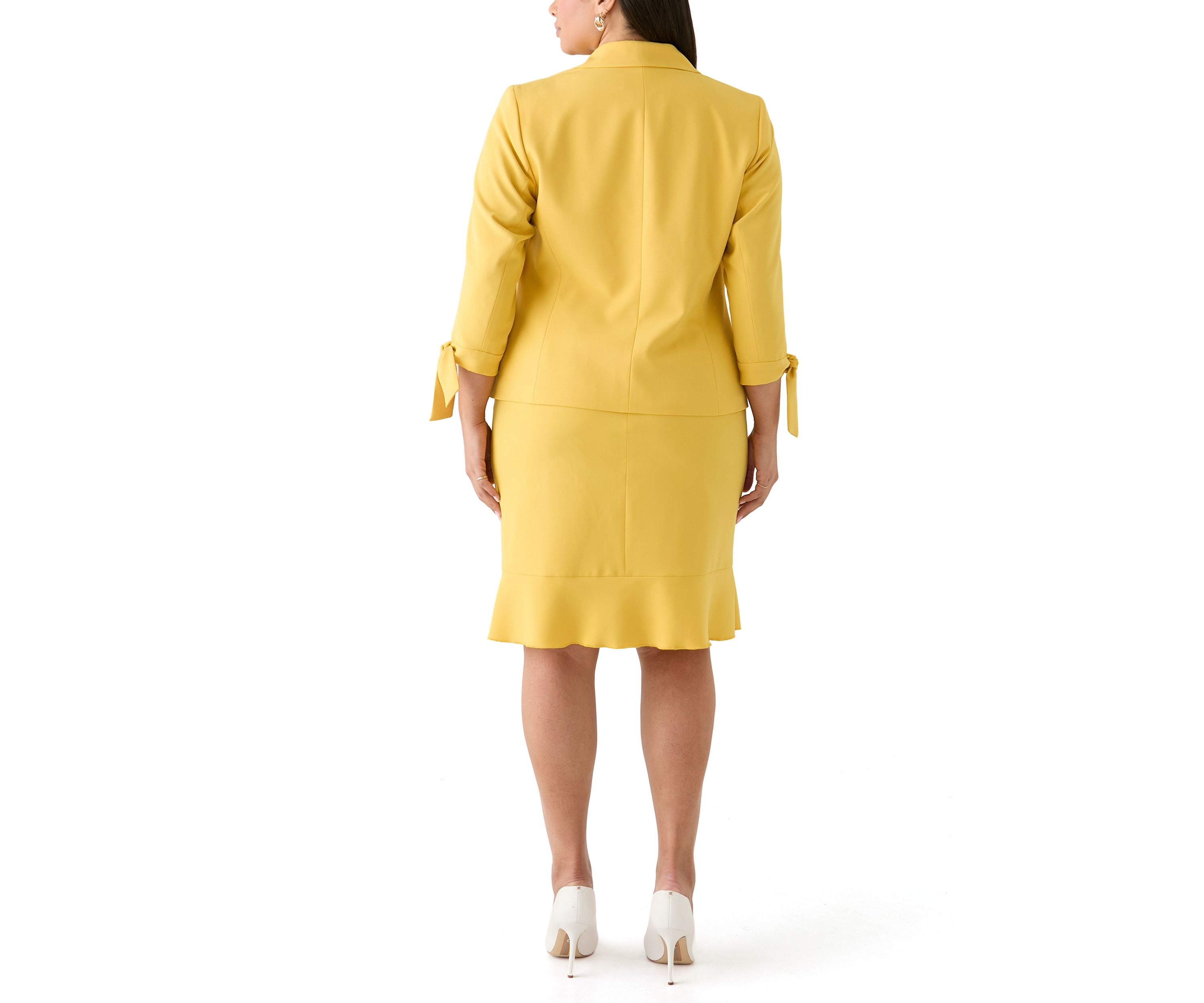 3 BTTN JCKT W/TIE SLEEVES & SKIRT