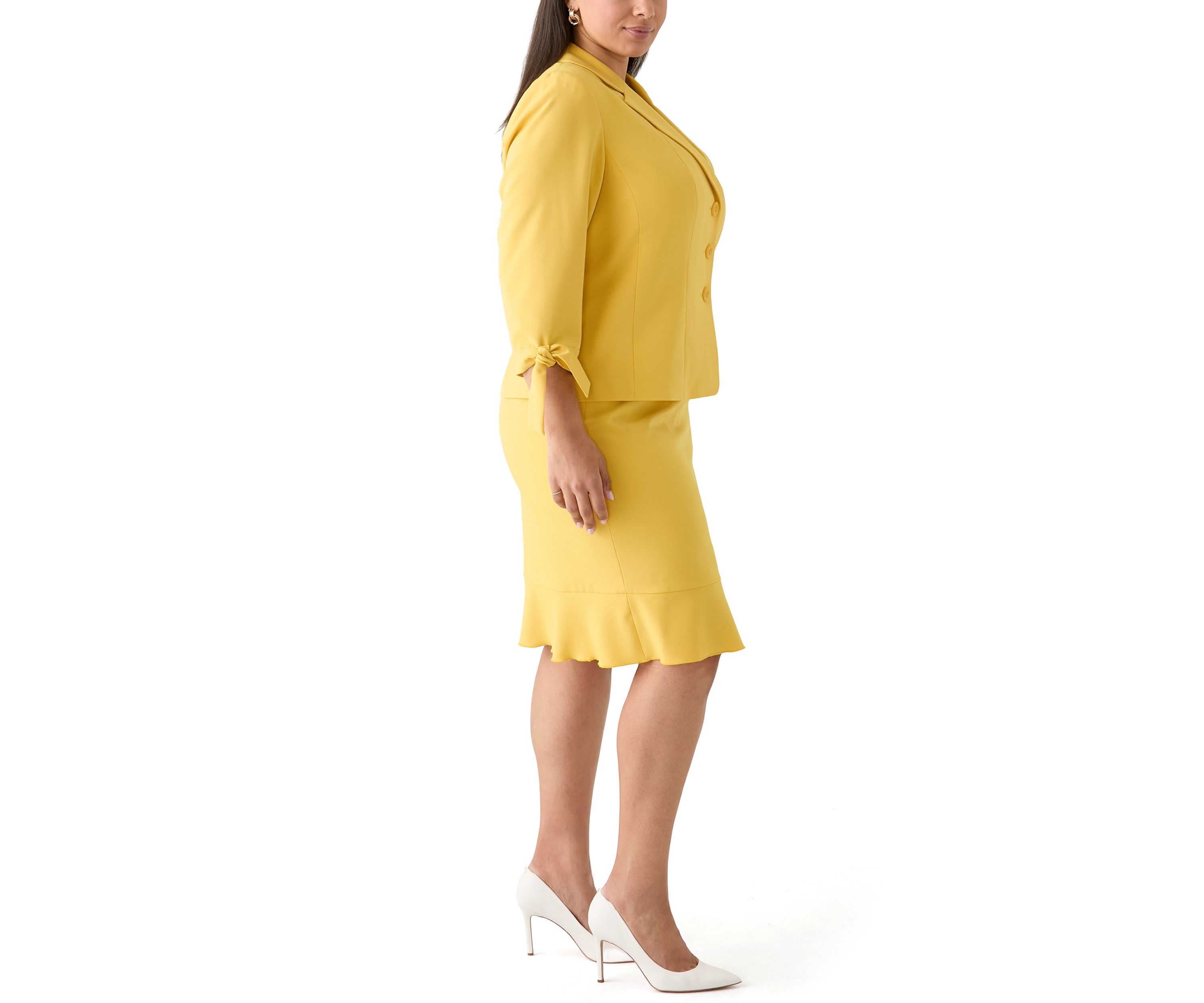 3 BTTN JCKT W/TIE SLEEVES & SKIRT
