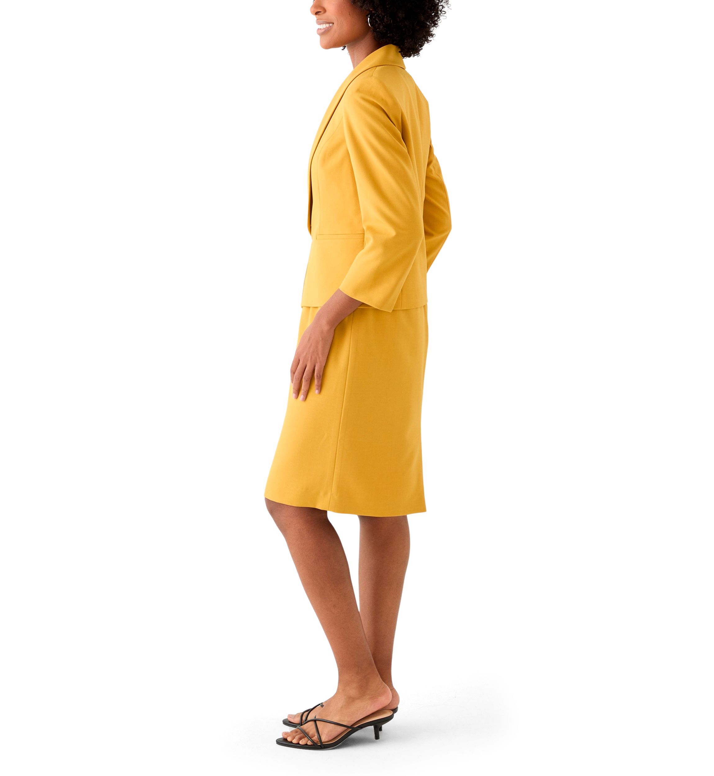 Shawl Collar Jacket & Basic Sheath Dress