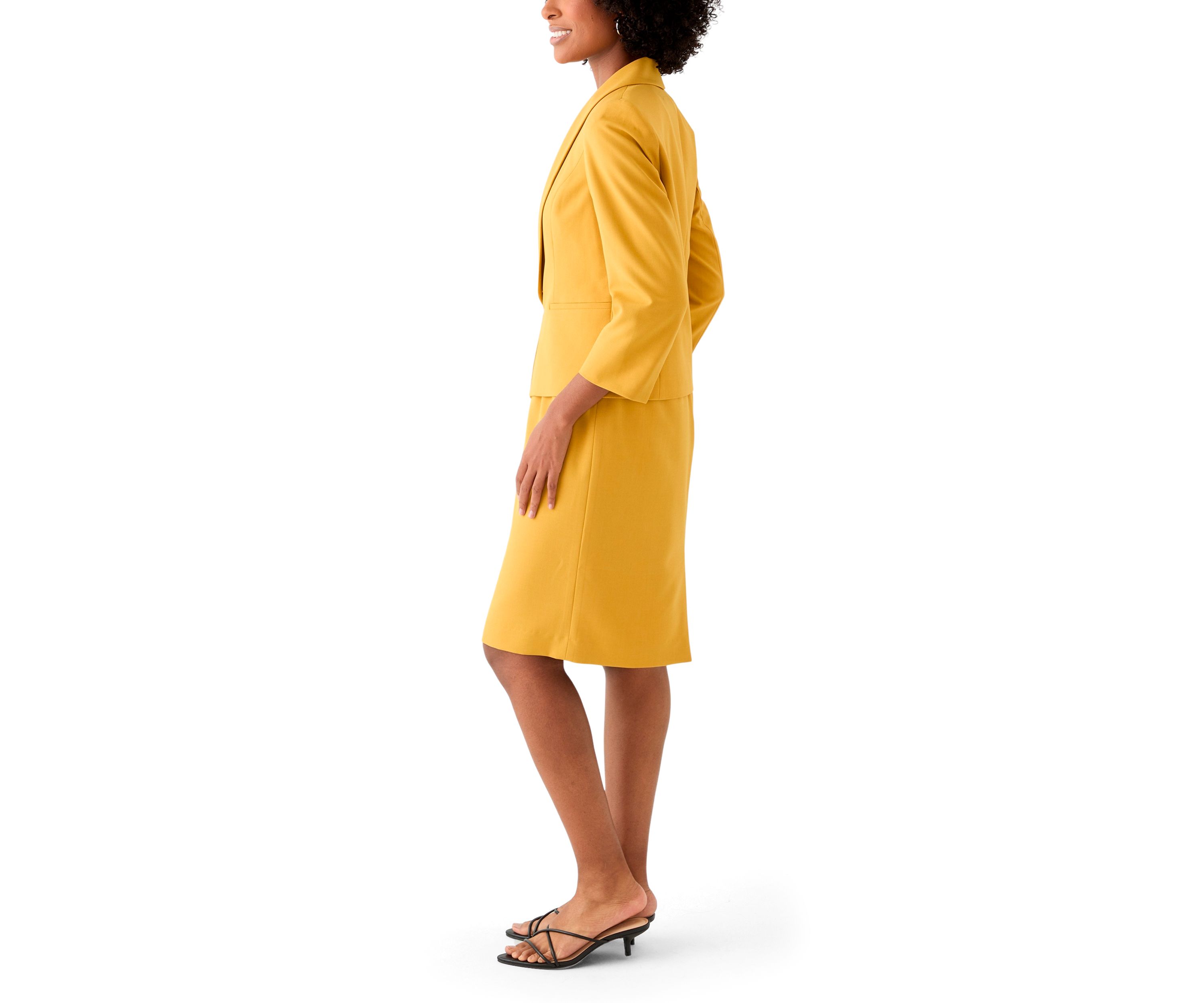 Shawl Collar Jacket & Basic Sheath Dress