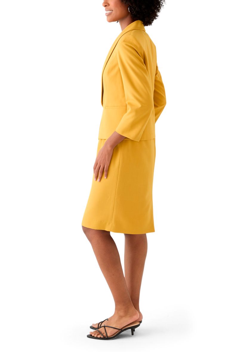 Shawl Collar Jacket & Basic Sheath Dress
