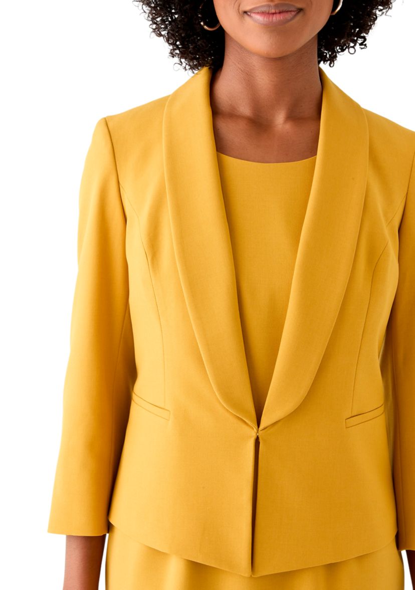 Shawl Collar Jacket & Basic Sheath Dress