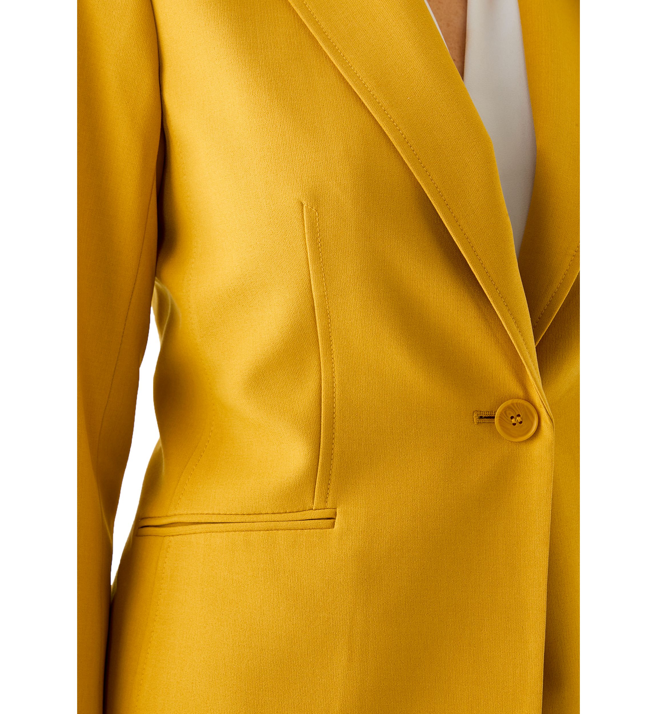 One Button Long Sleeve Jacket & Fly Front Slim Pant