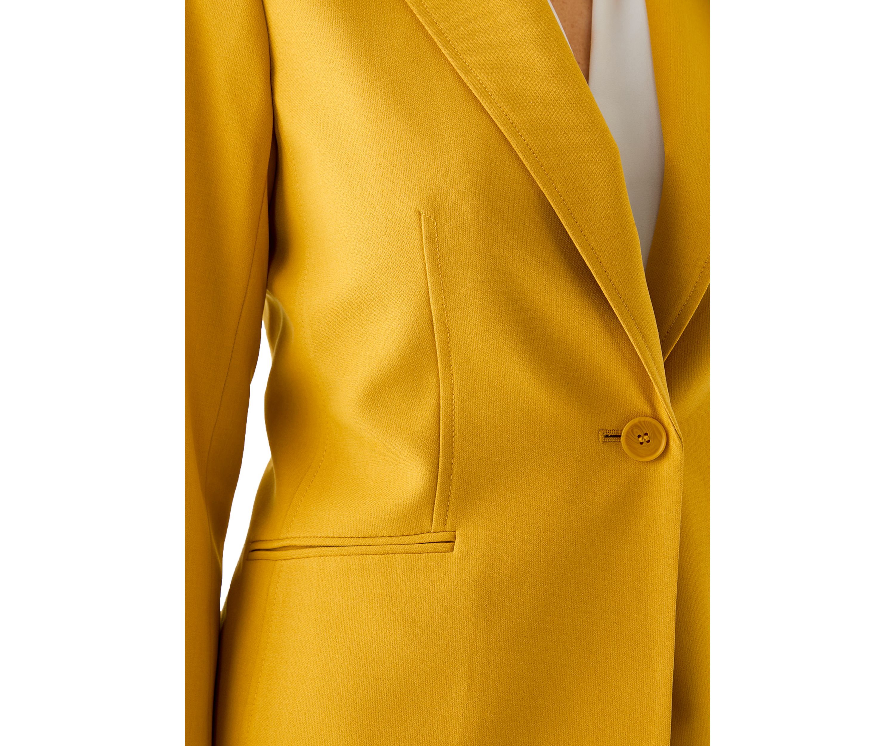 One Button Long Sleeve Jacket & Fly Front Slim Pant