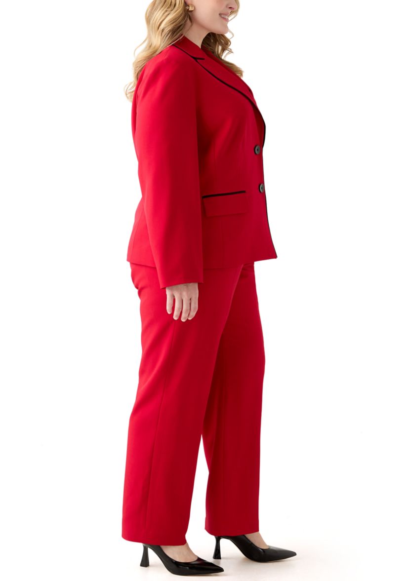 Two Button Jacket with Contrast Piping