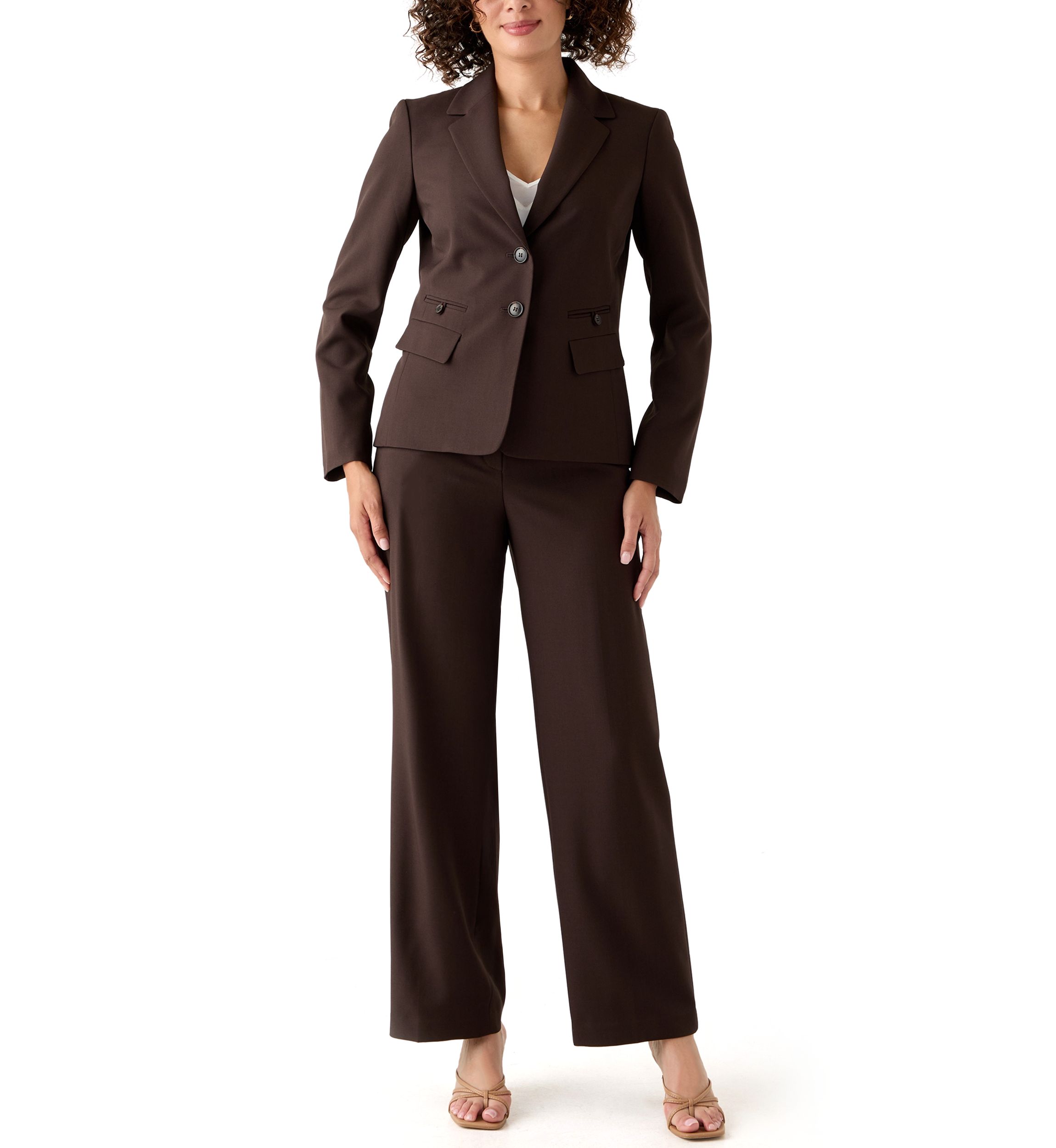 Four Pocket Jacket & Wide Leg Pant