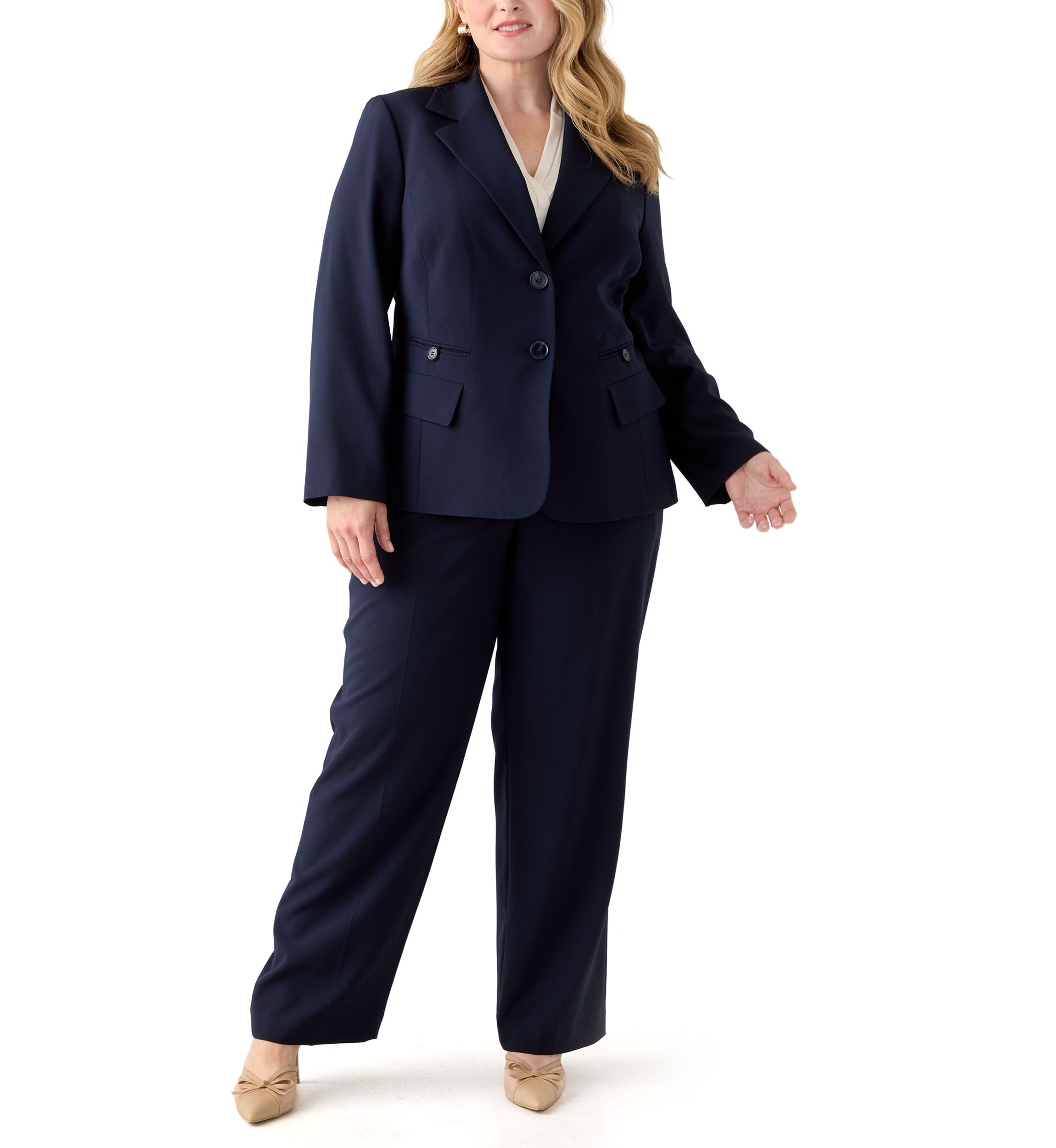 Four Pocket Jacket & Wide Leg Pant