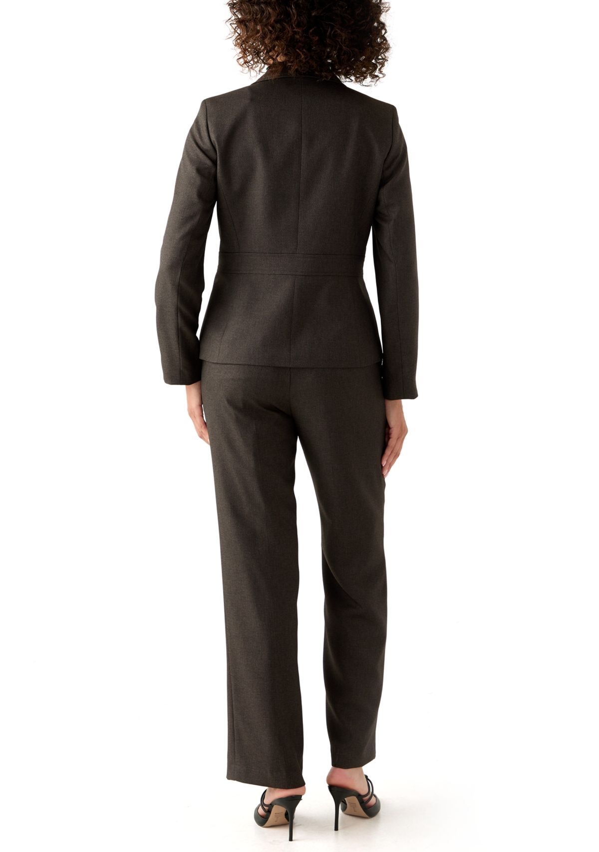 Crosshatch Two Button Jacket with Inset Waist & Trouser