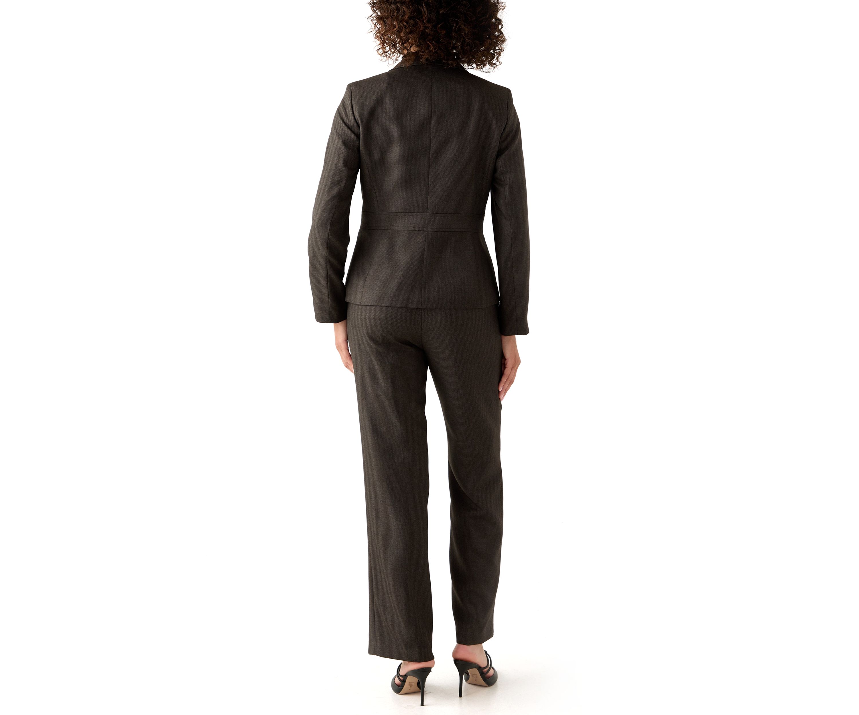 Crosshatch Two Button Jacket with Inset Waist & Trouser