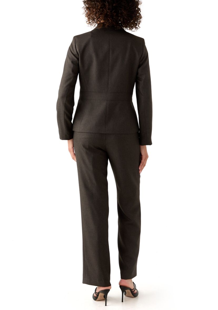 Crosshatch Two Button Jacket with Inset Waist & Trouser