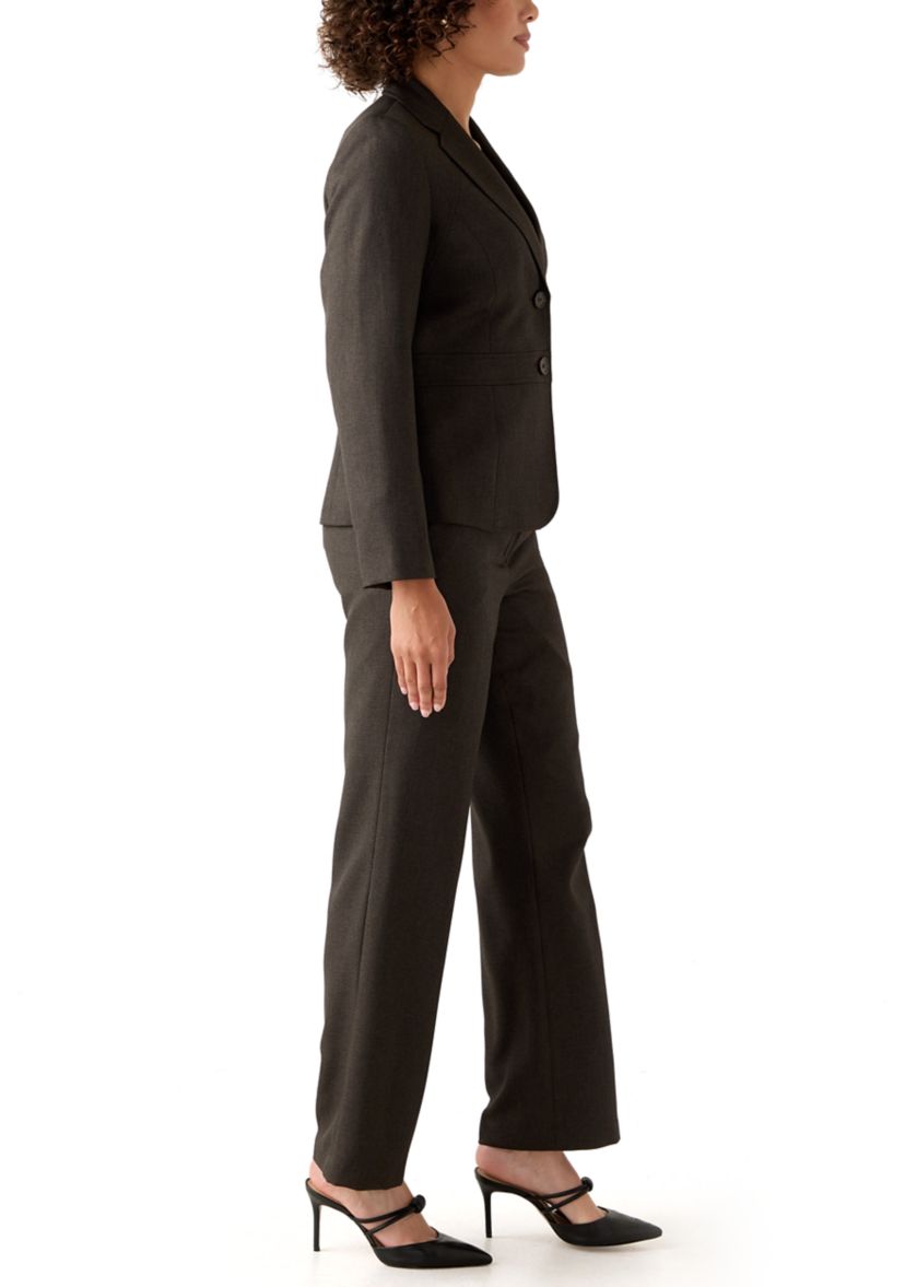 Crosshatch Two Button Jacket with Inset Waist & Trouser