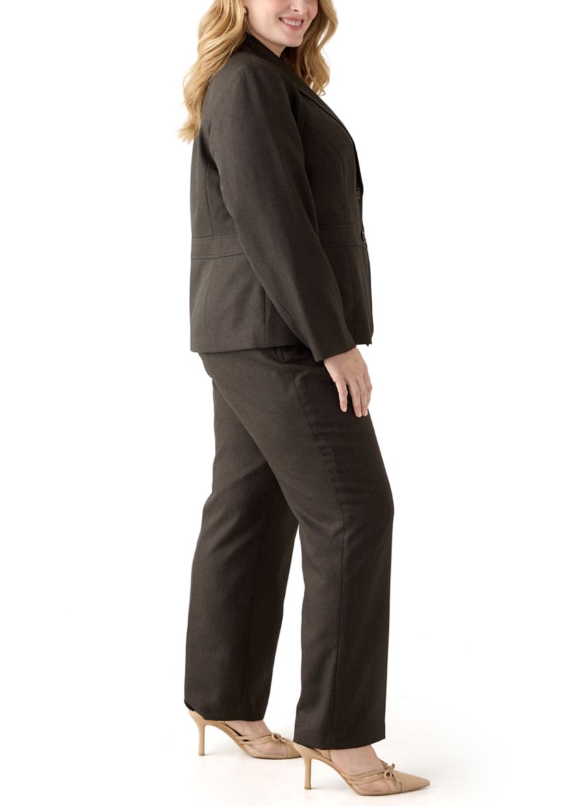 Crosshatch Two Button Jacket with Inset Waist & Trouser