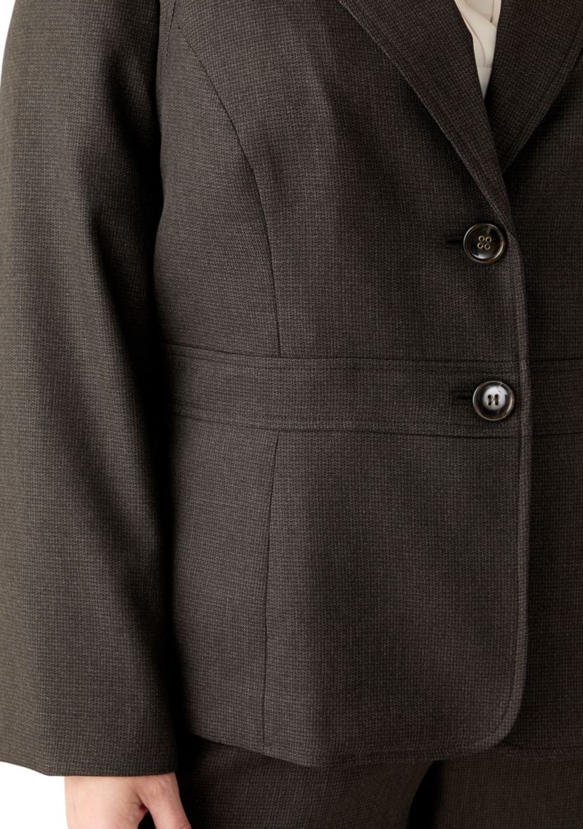 Crosshatch Two Button Jacket with Inset Waist & Trouser