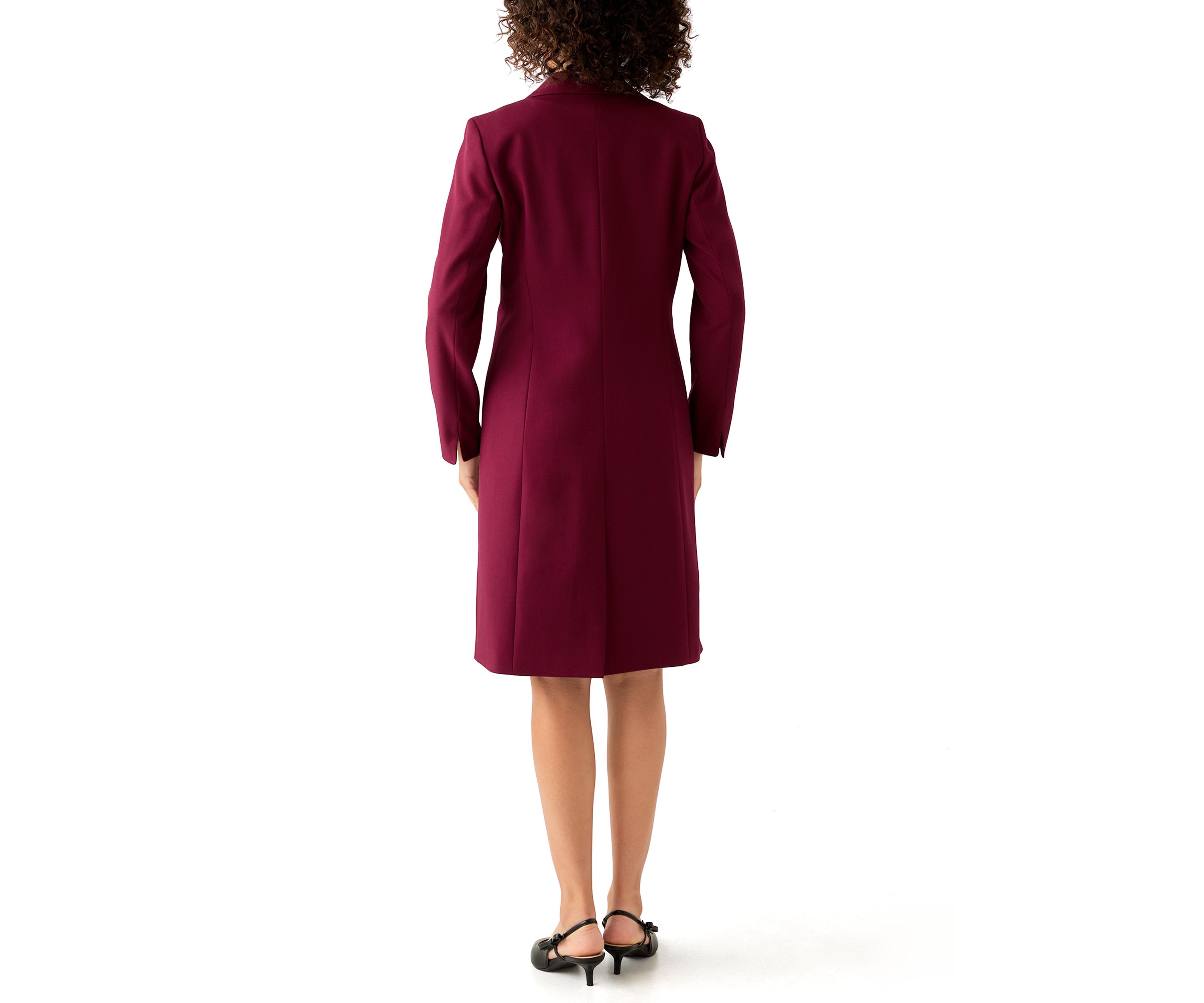 Long Coat & Basic Sheath Dress