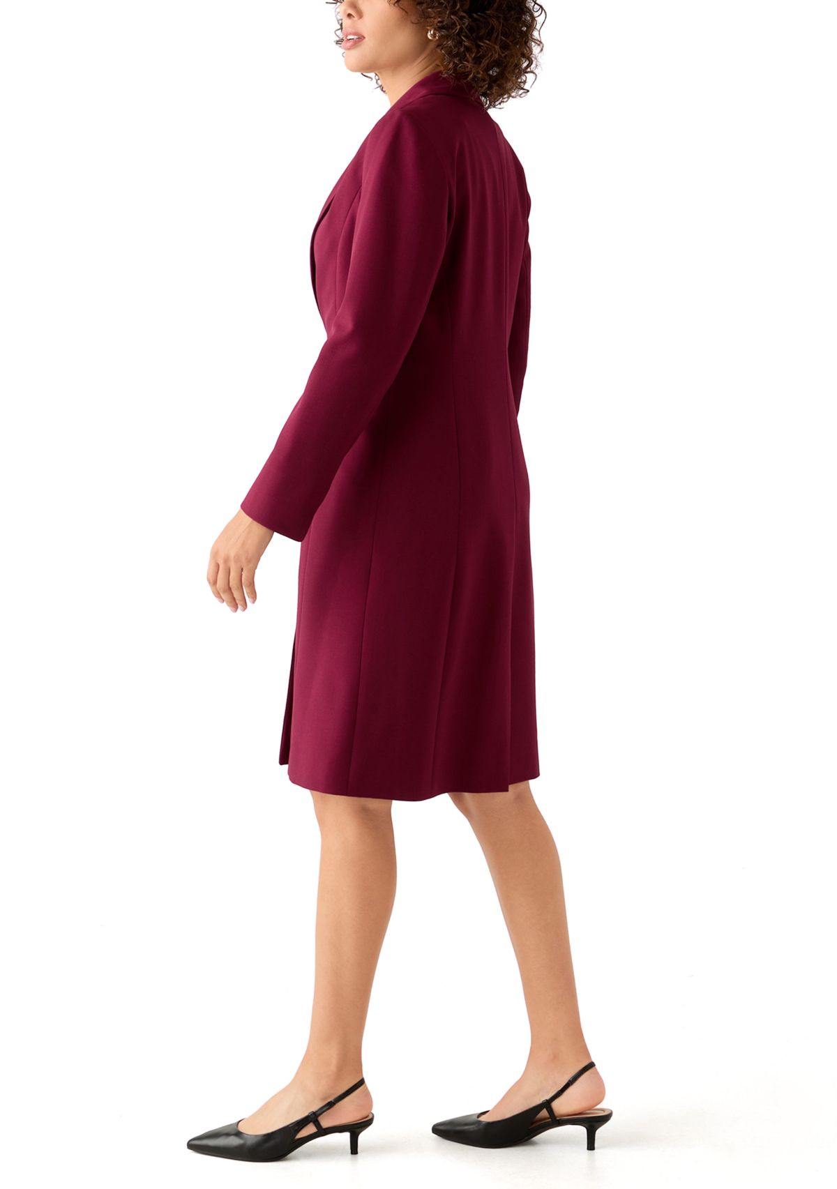 Long Coat & Basic Sheath Dress