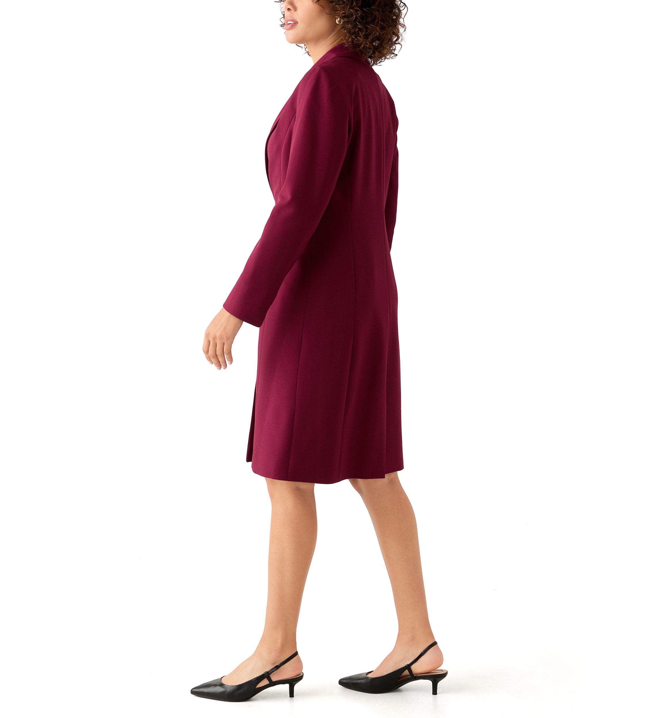 Long Coat & Basic Sheath Dress