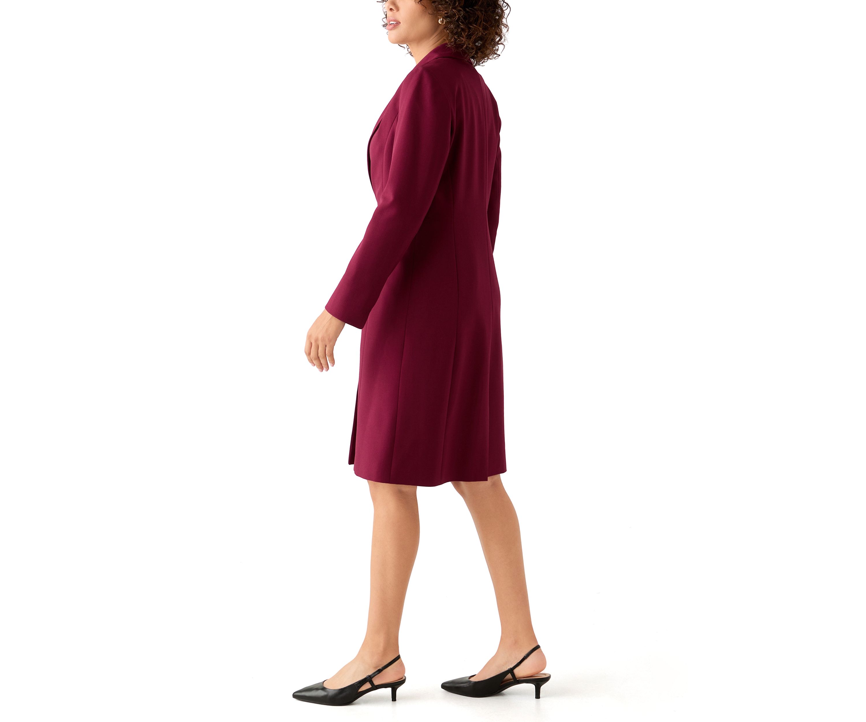 Long Coat & Basic Sheath Dress