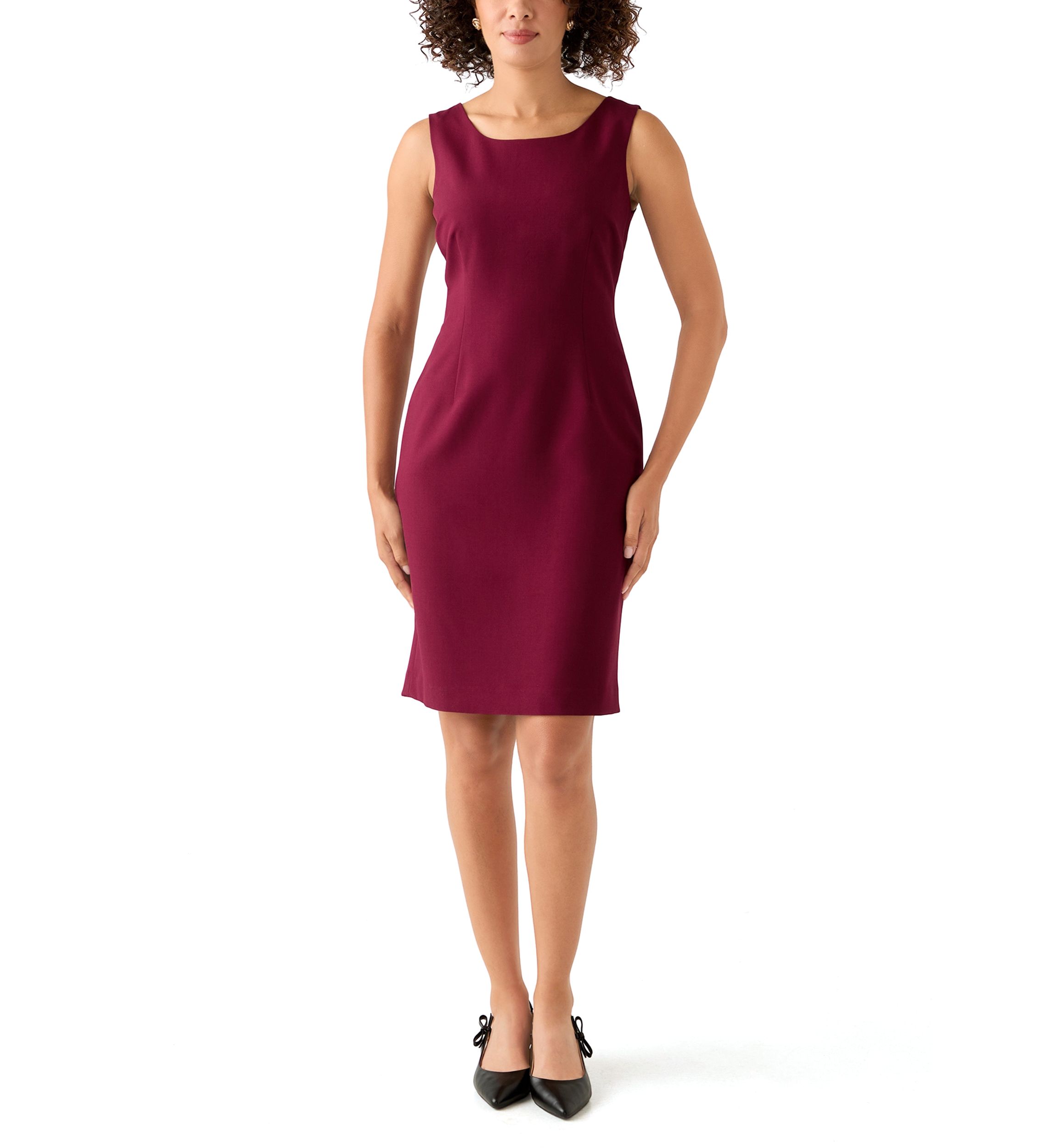 Long Coat & Basic Sheath Dress