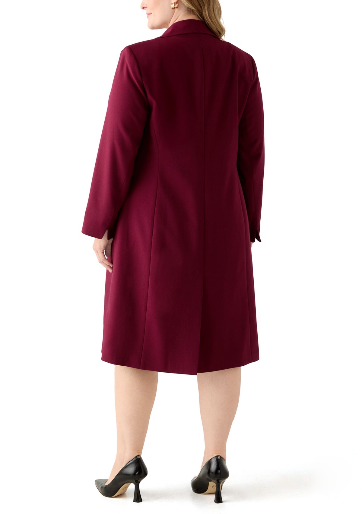 Long Coat & Basic Sheath Dress