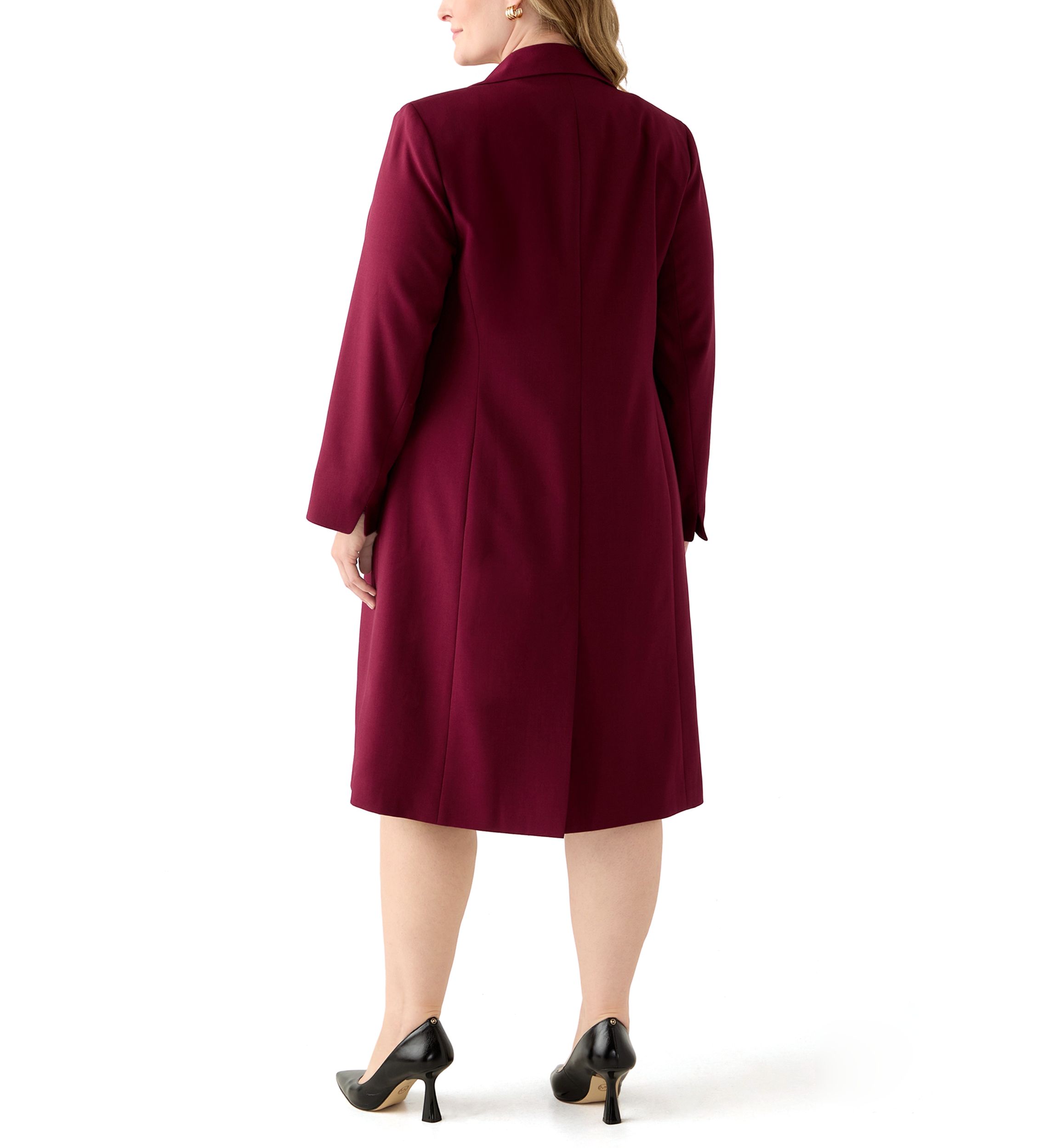 Long Coat & Basic Sheath Dress