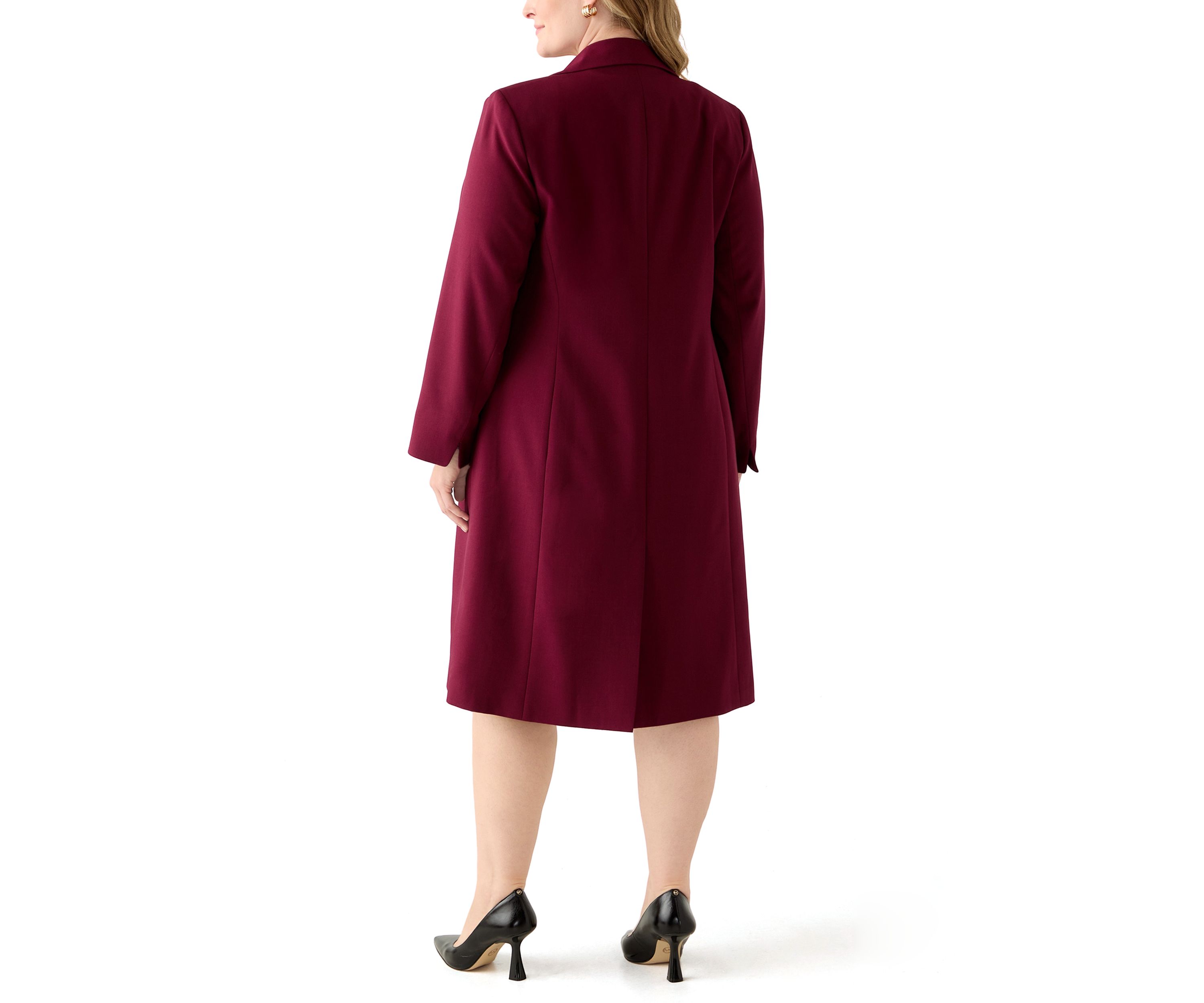 Long Coat & Basic Sheath Dress