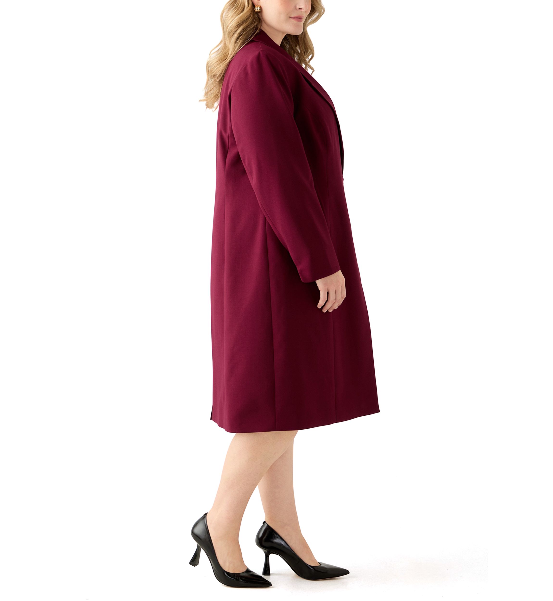 Long Coat & Basic Sheath Dress