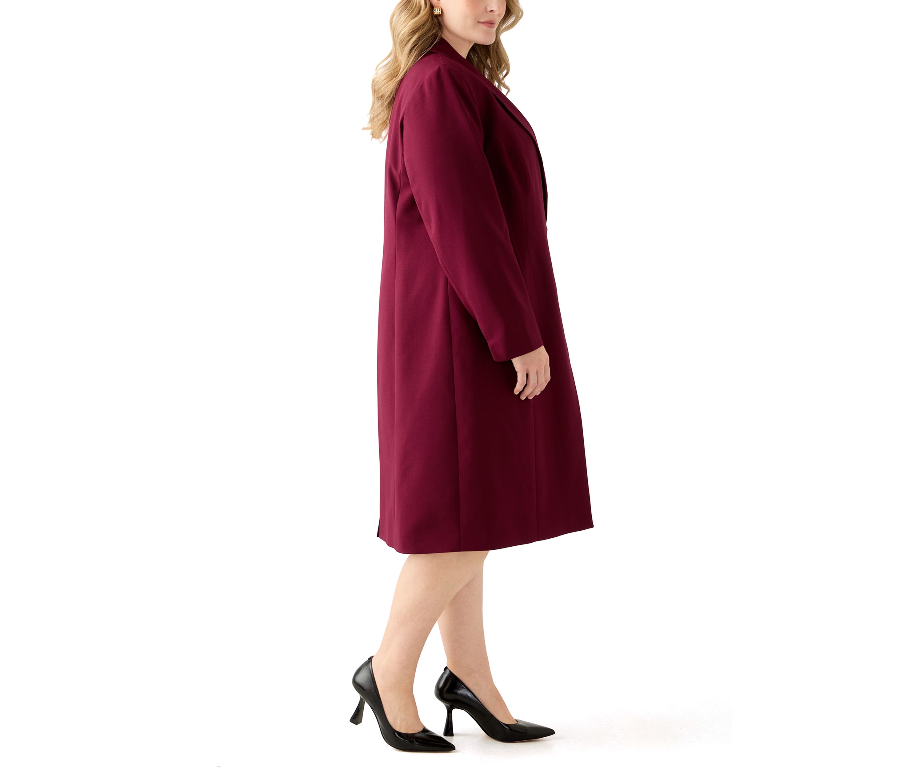 Long Coat & Basic Sheath Dress