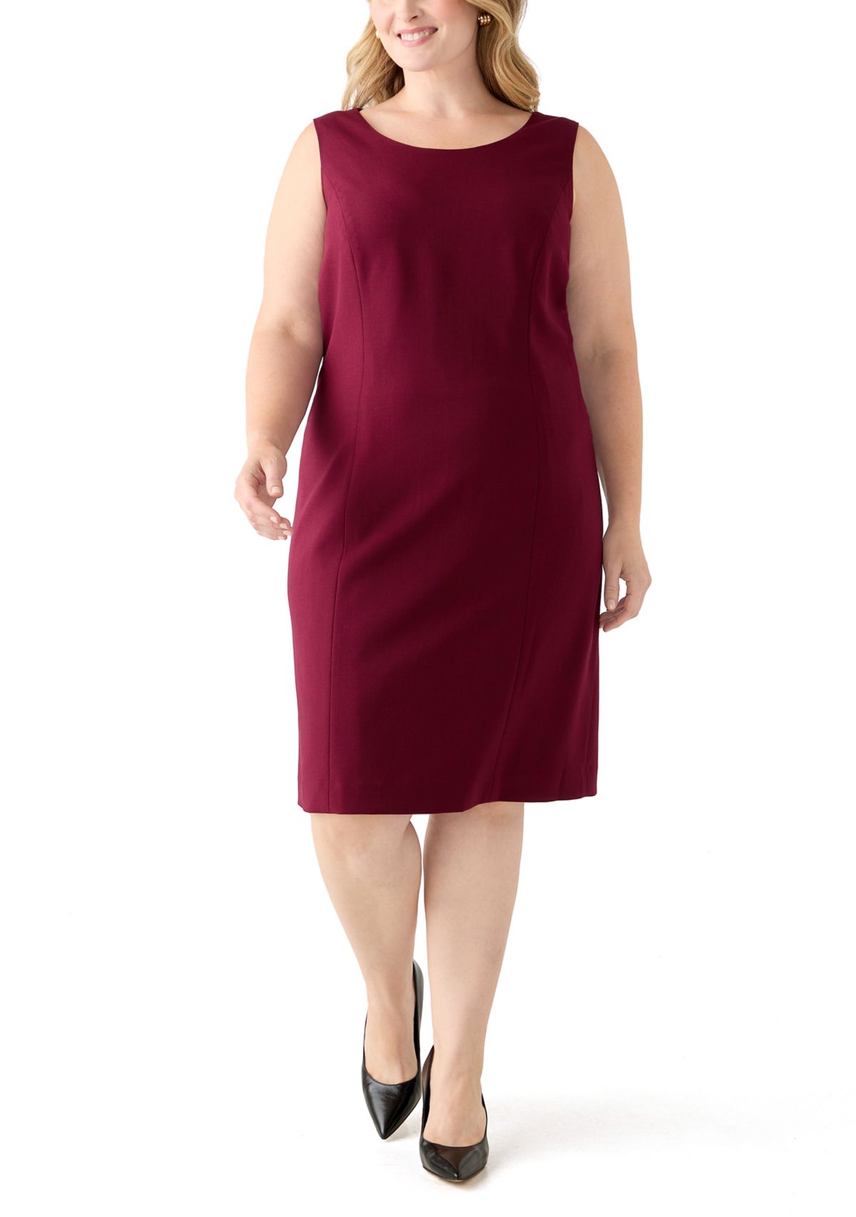 Long Coat & Basic Sheath Dress