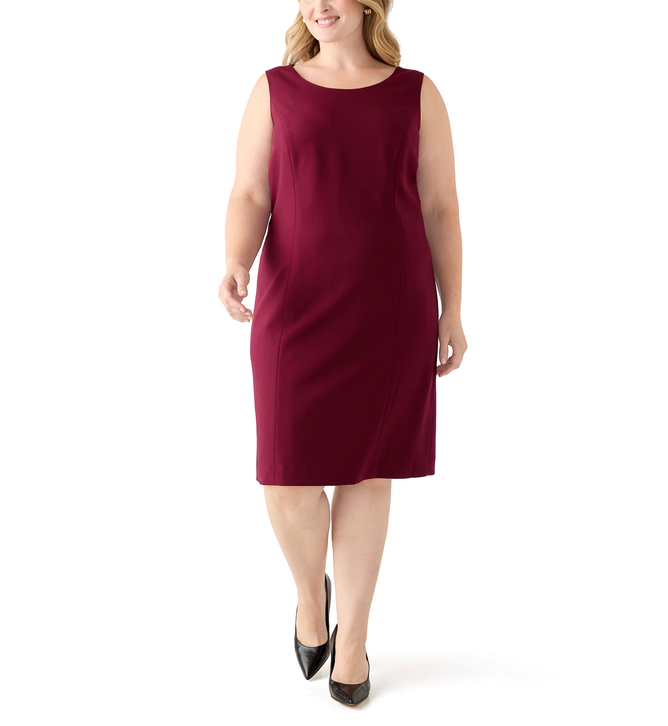 Long Coat & Basic Sheath Dress