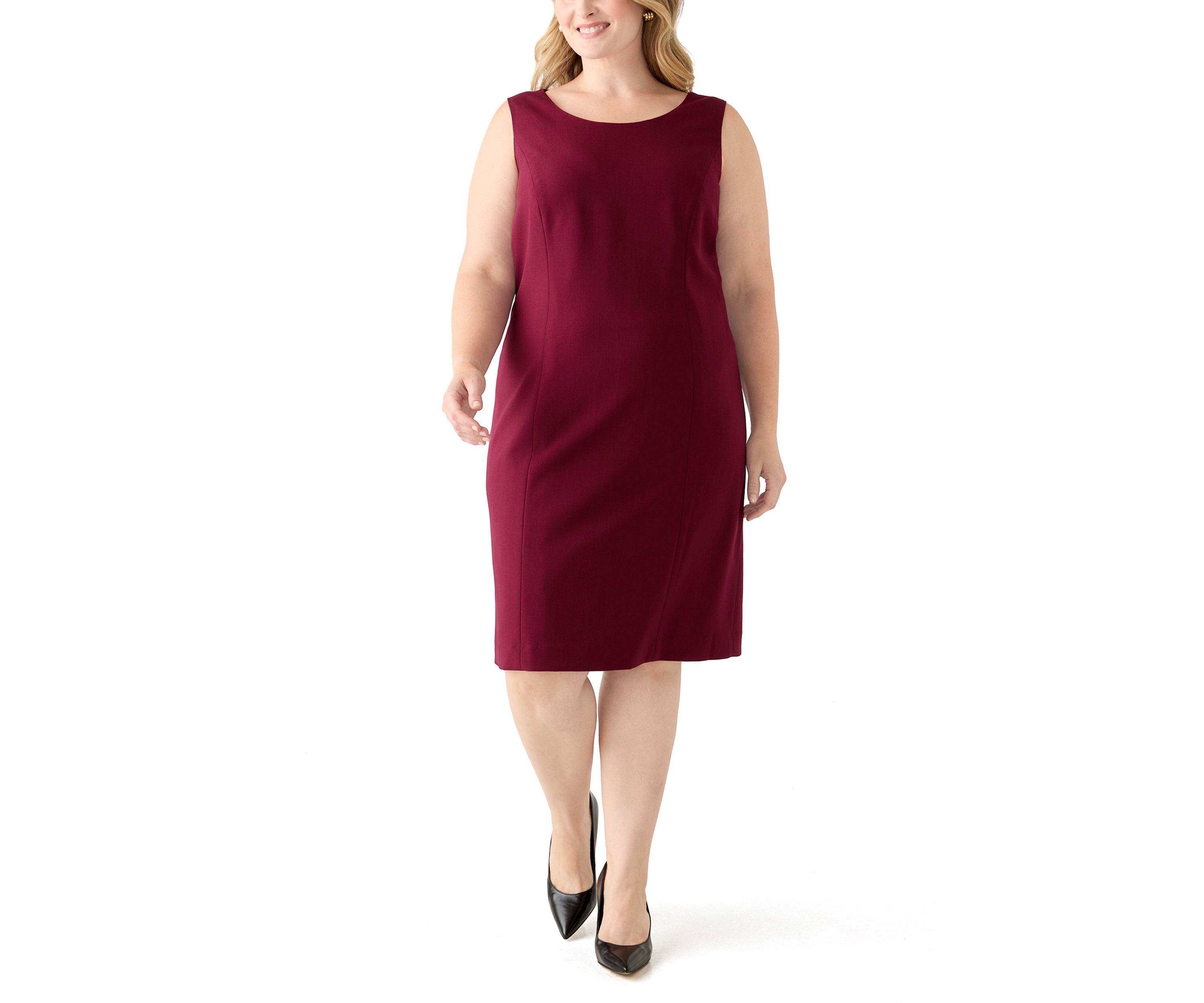Long Coat & Basic Sheath Dress