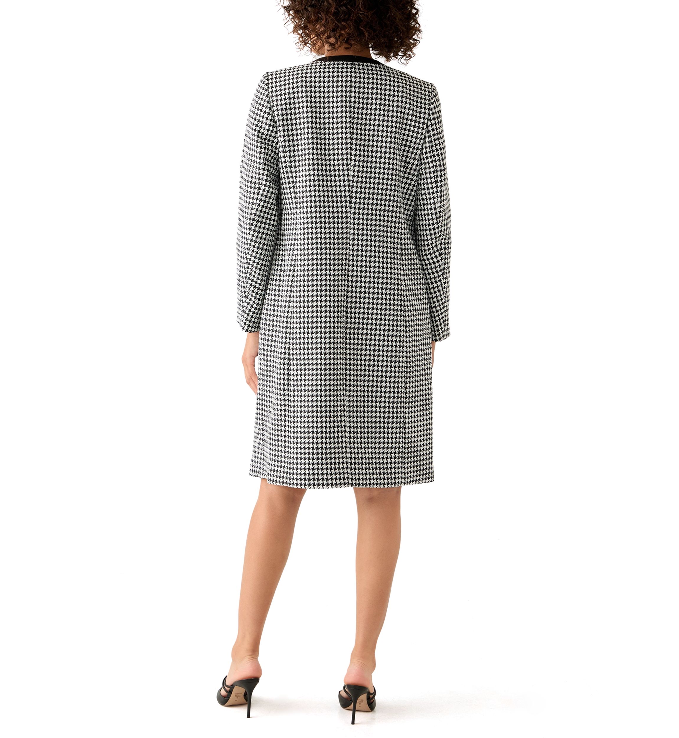 Houndstooth Topper with Framing & Sheath Dress