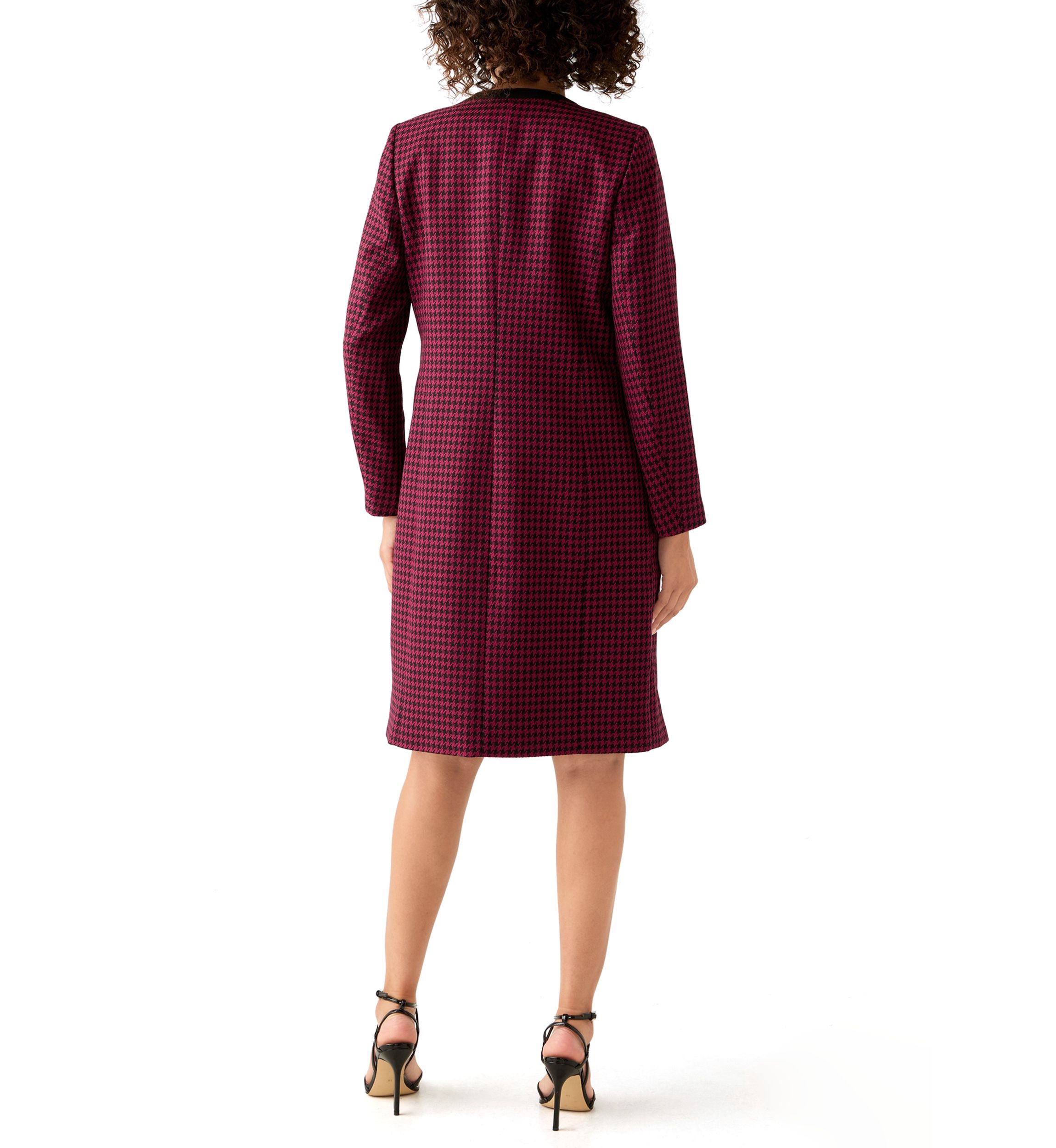 Houndstooth Topper with Framing & Sheath Dress