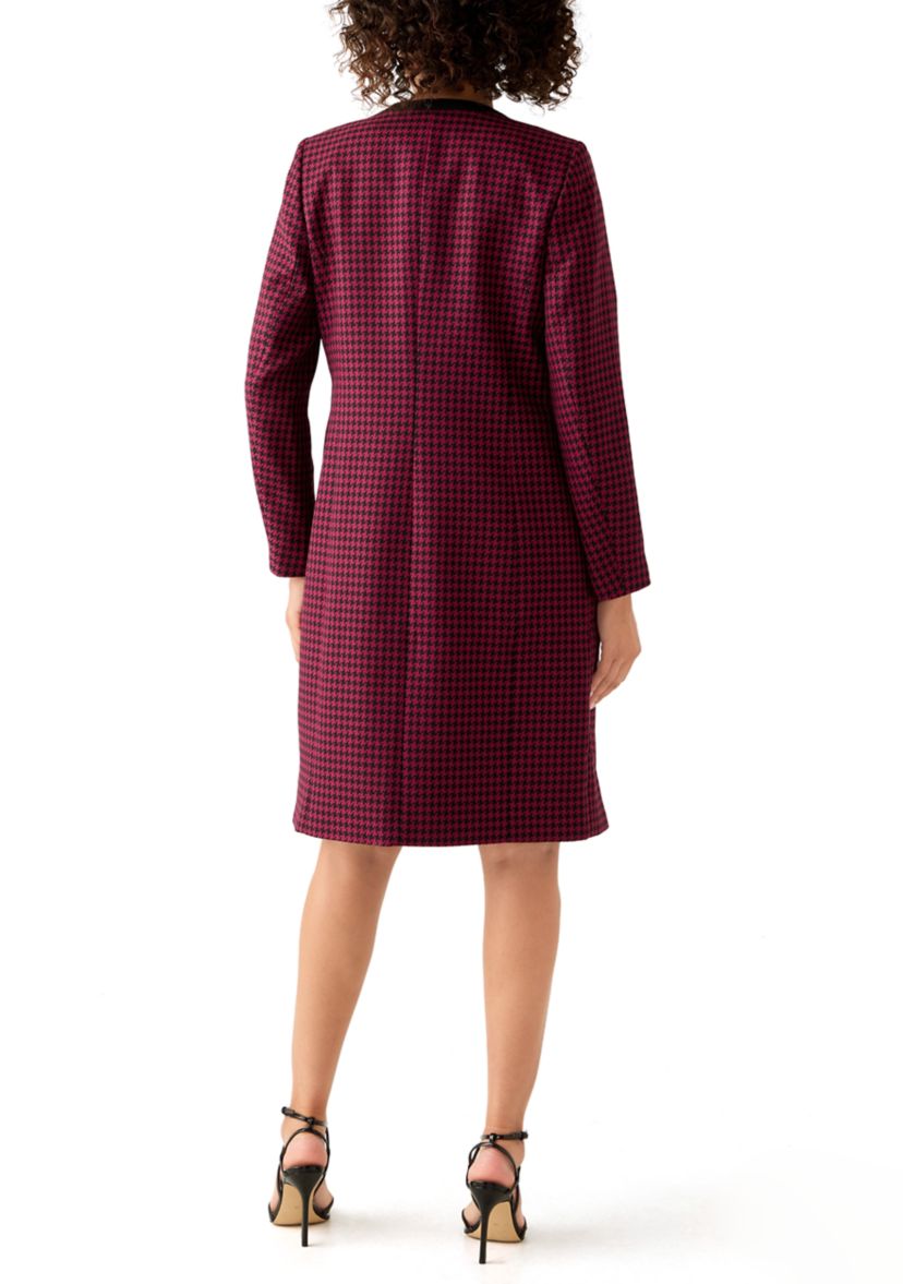 Houndstooth Topper with Framing & Sheath Dress