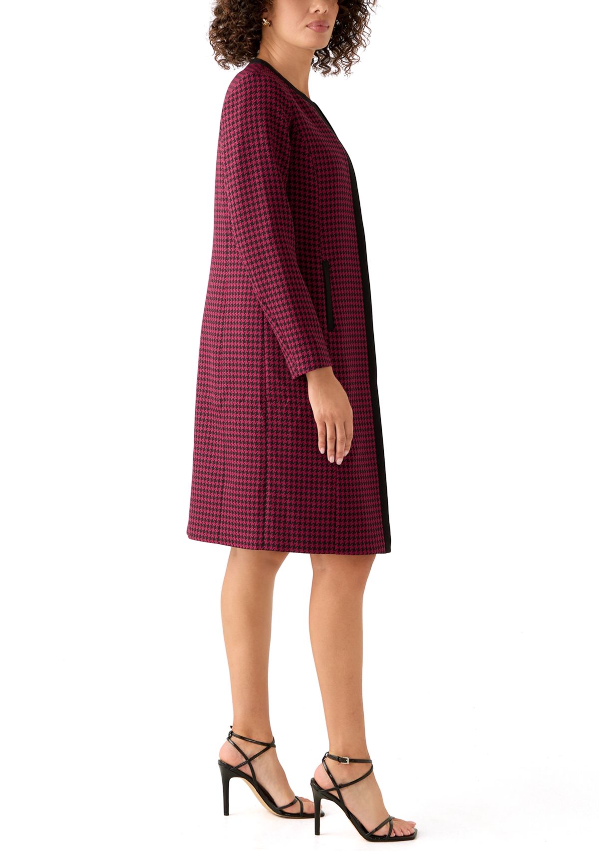 Houndstooth Topper with Framing & Sheath Dress