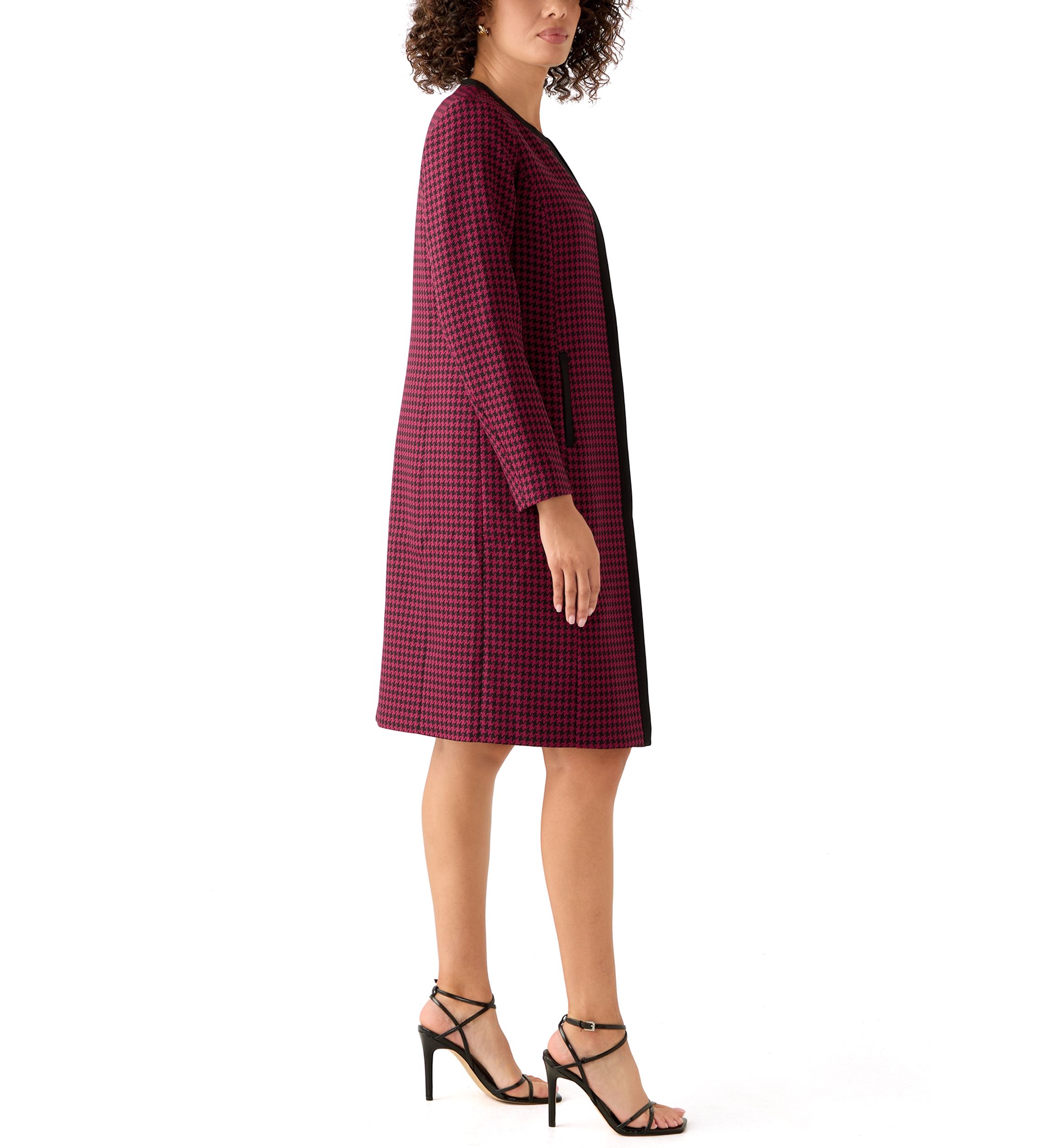 Houndstooth Topper with Framing & Sheath Dress