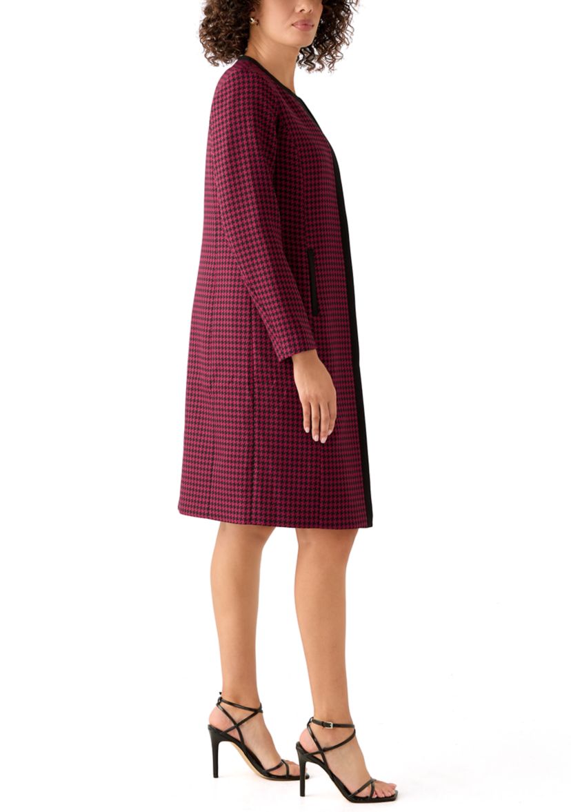 Houndstooth Topper with Framing & Sheath Dress