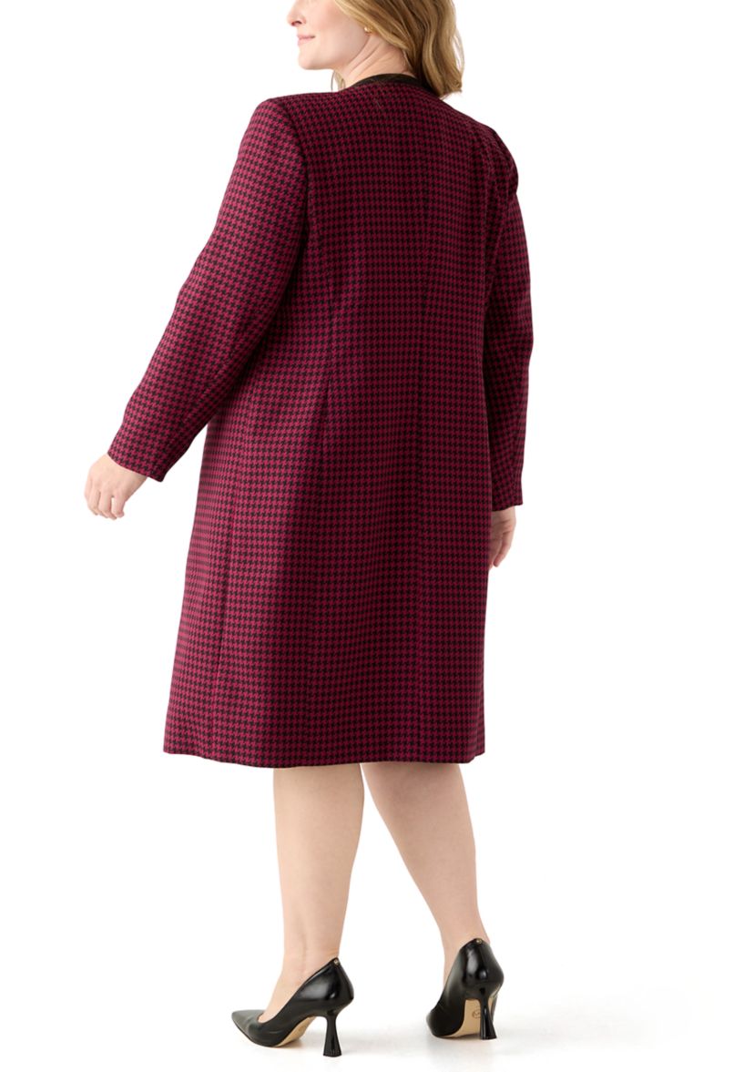 Houndstooth Topper with Framing & Sheath Dress