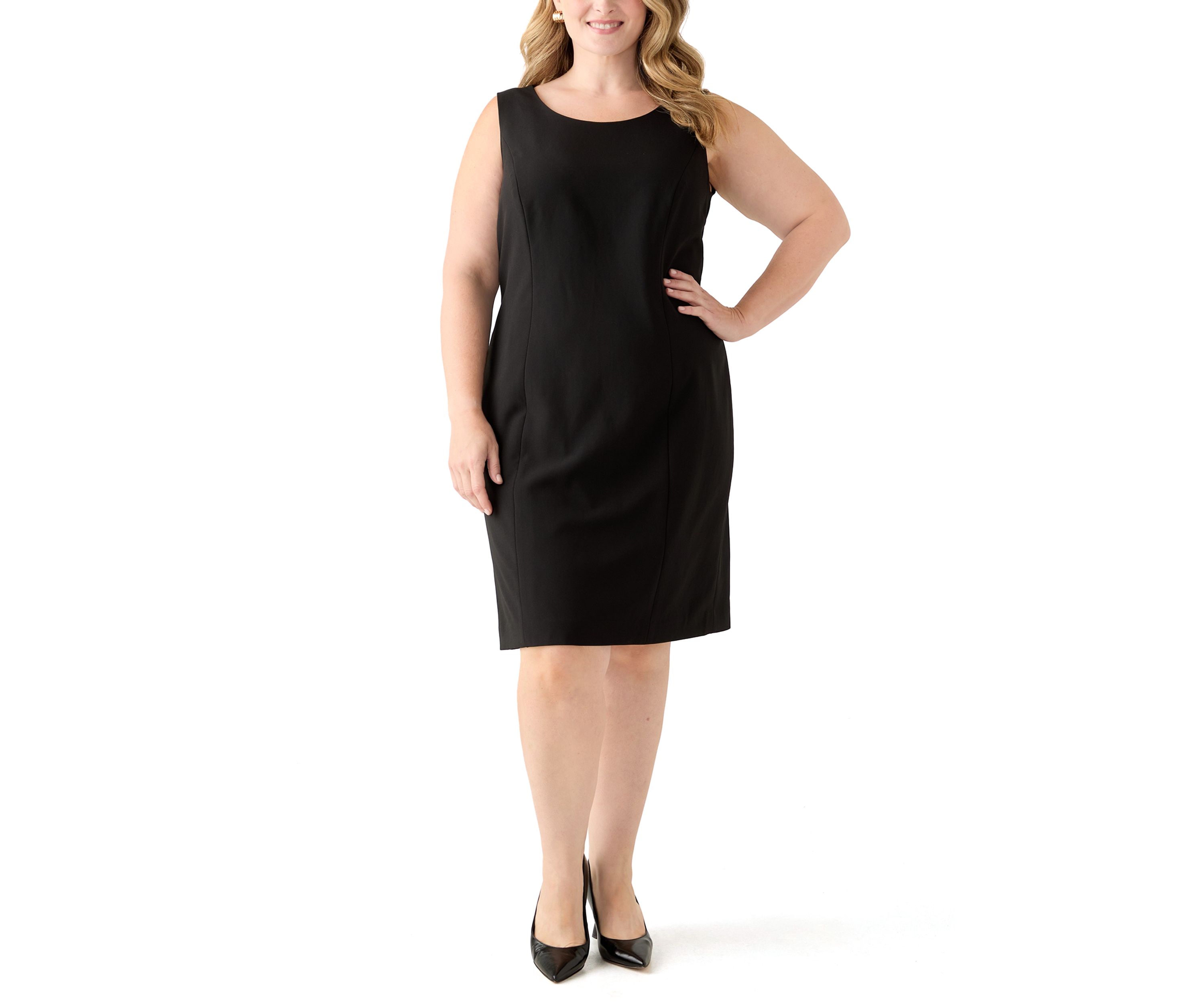 Houndstooth Topper with Framing & Sheath Dress
