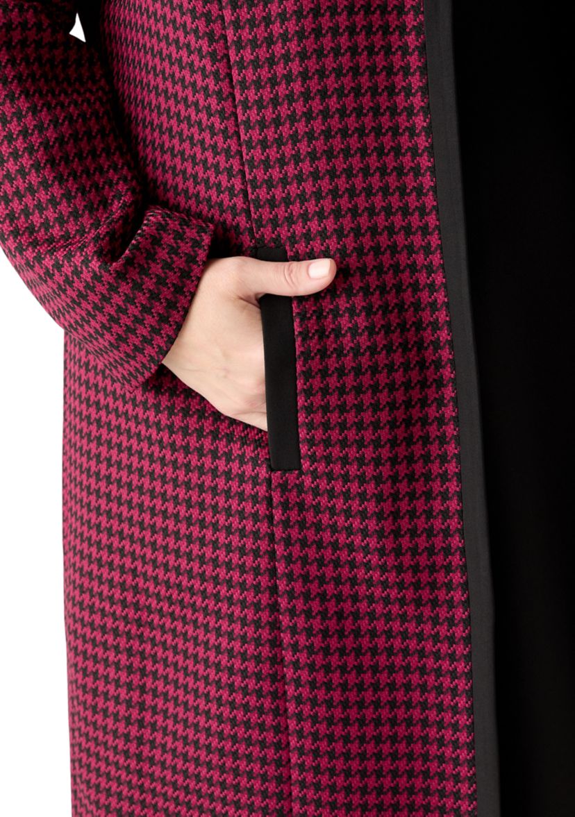 Houndstooth Topper with Framing & Sheath Dress