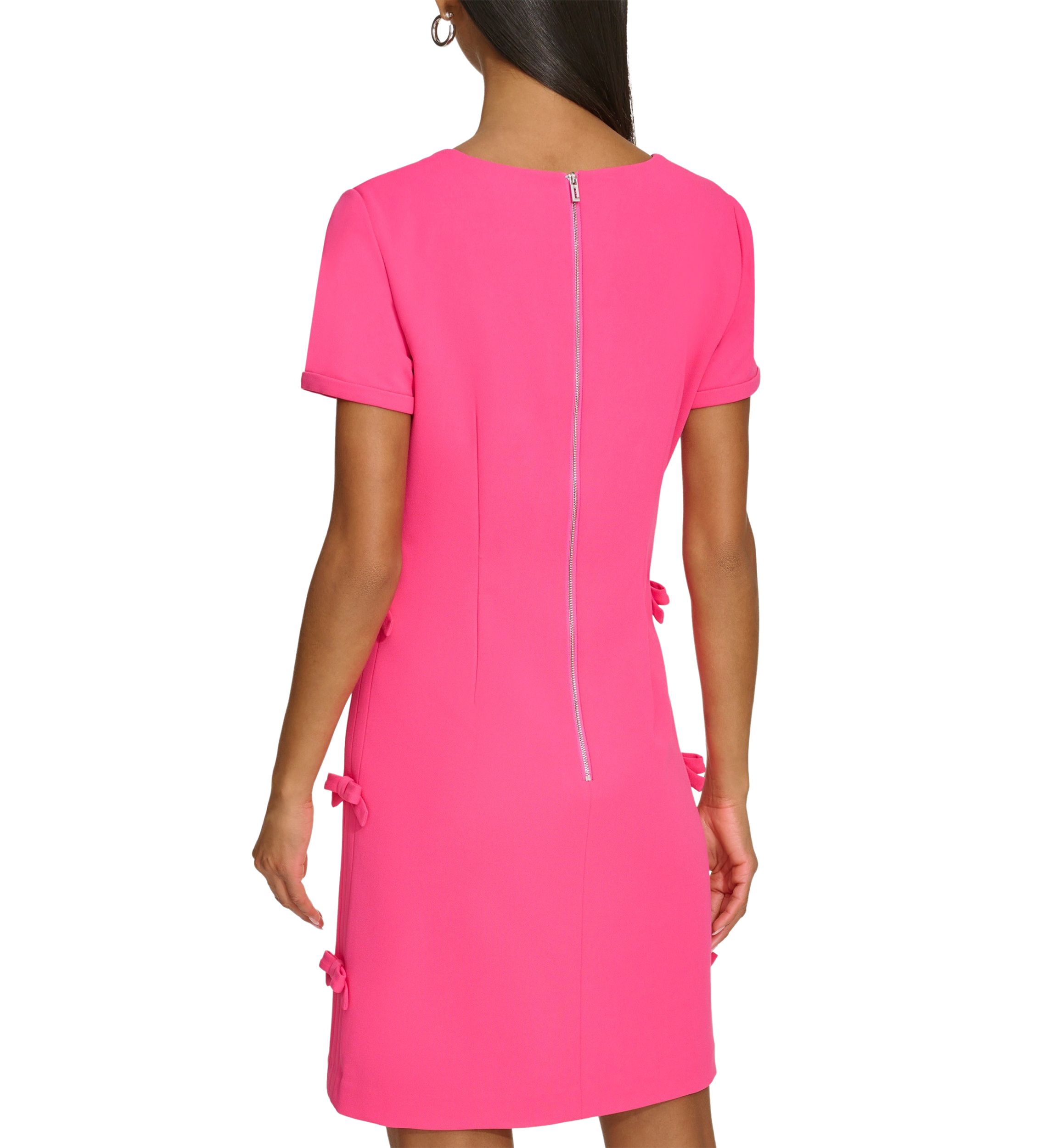 Womens Solid Square Neck Dress