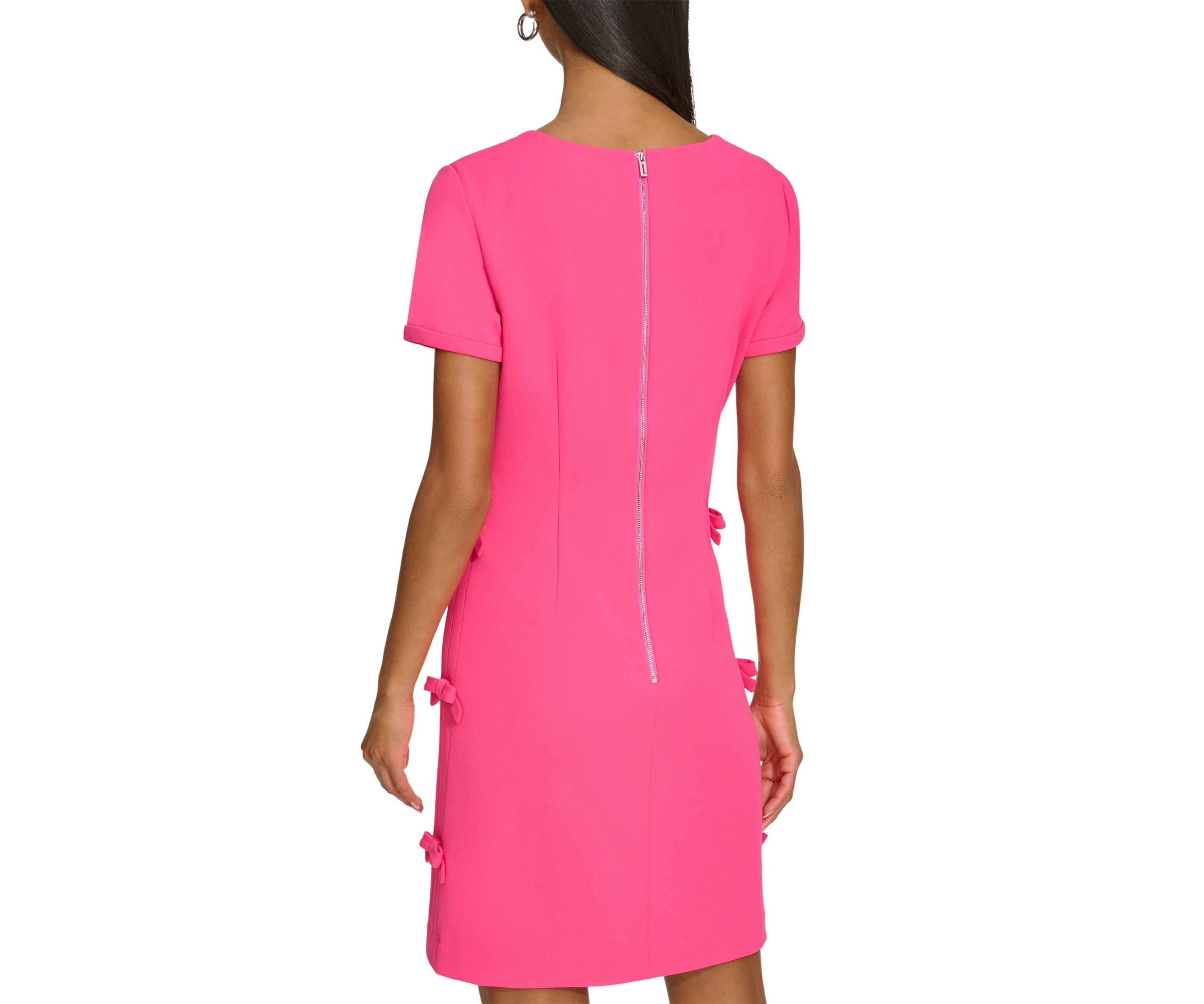 Womens Solid Square Neck Dress