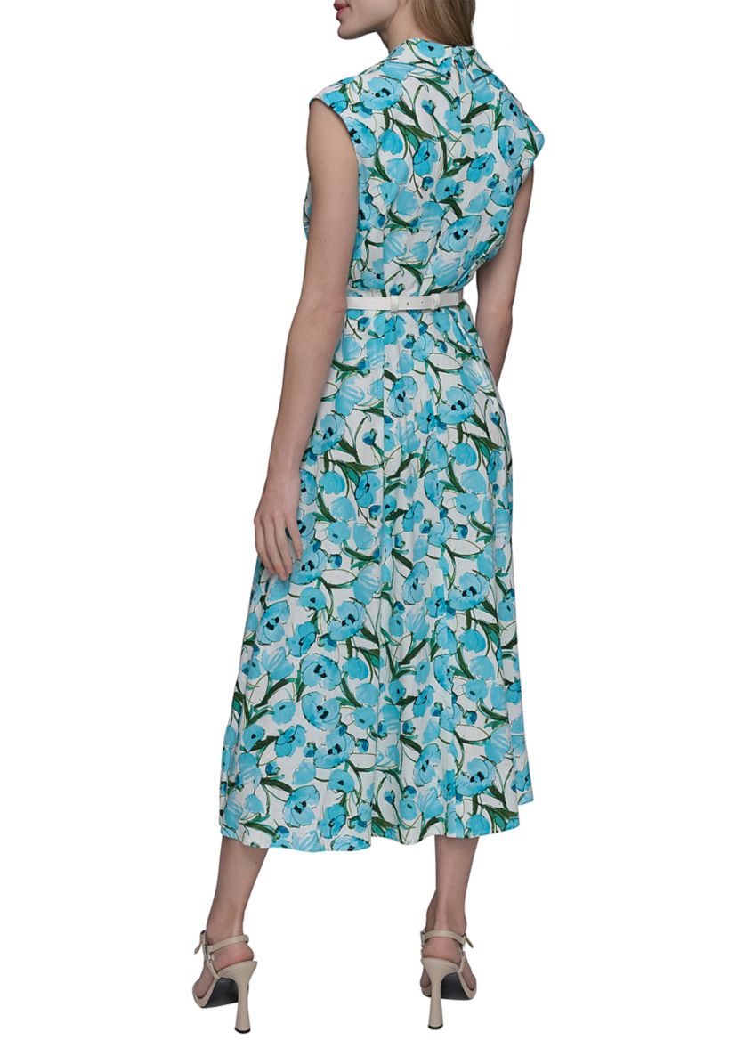 Womens Linen Shirtdress with Karl Belt