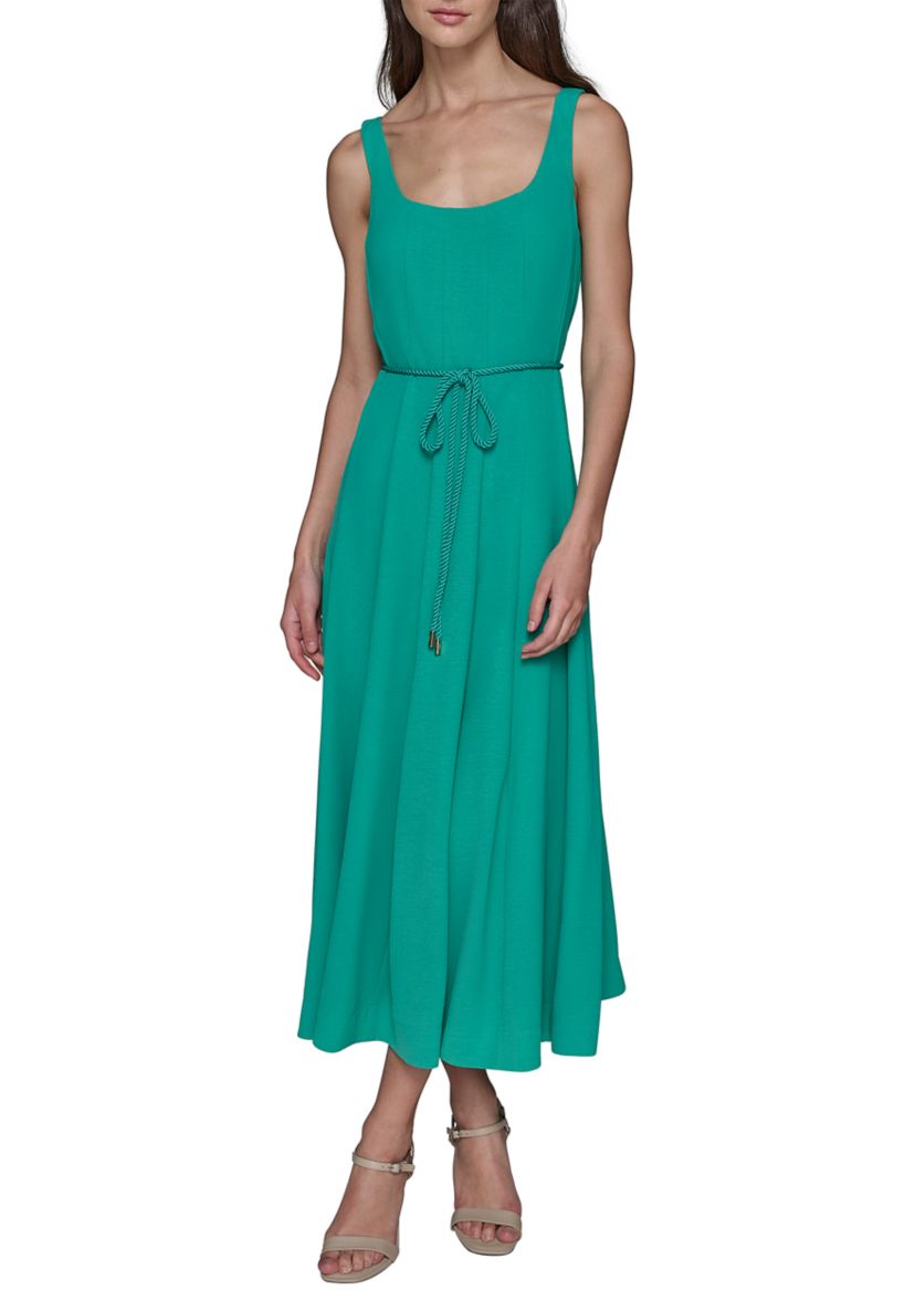 Womens Aero Wash Sleeveless Midi Dress with Rope Belt