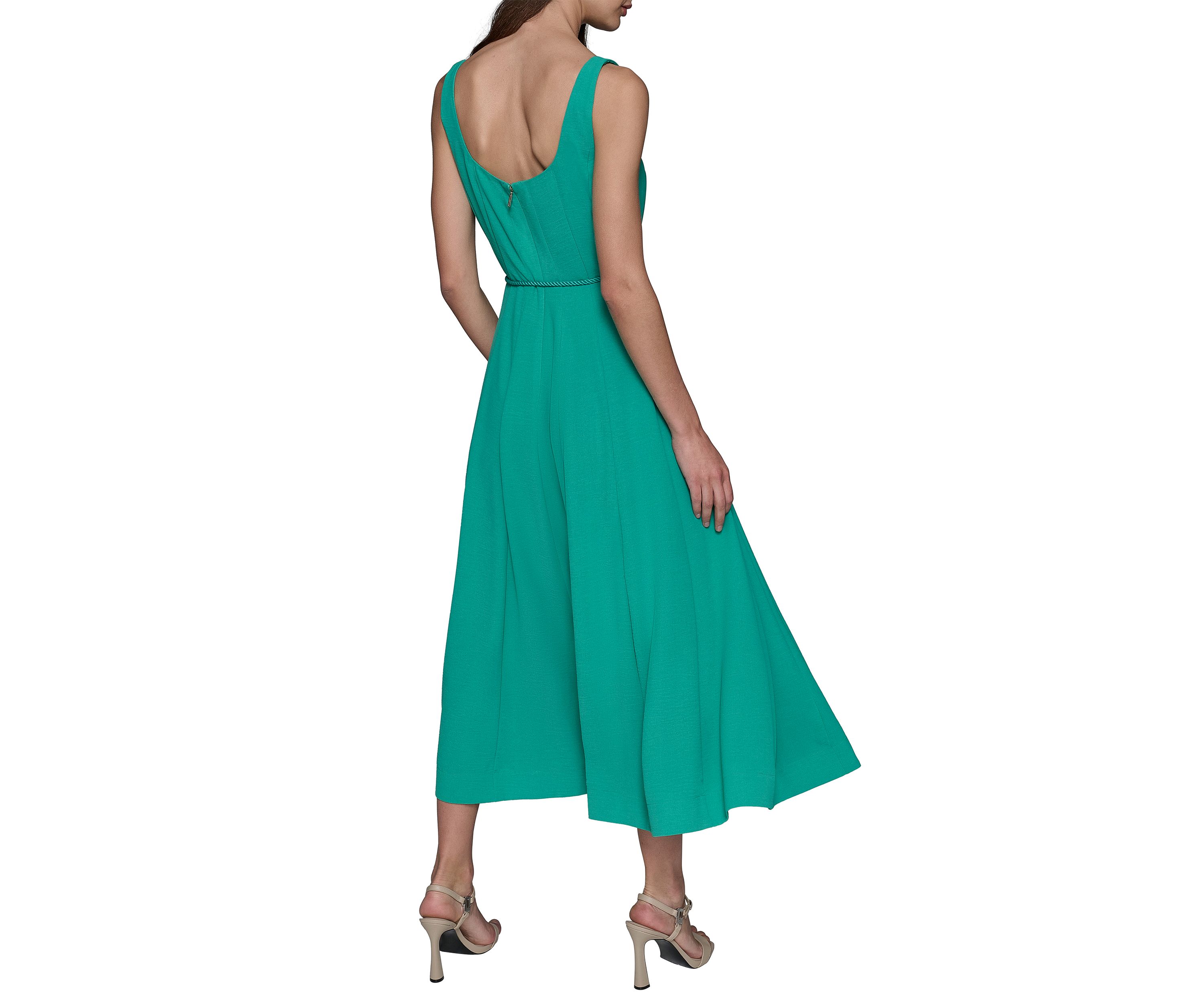 Womens Aero Wash Sleeveless Midi Dress with Rope Belt