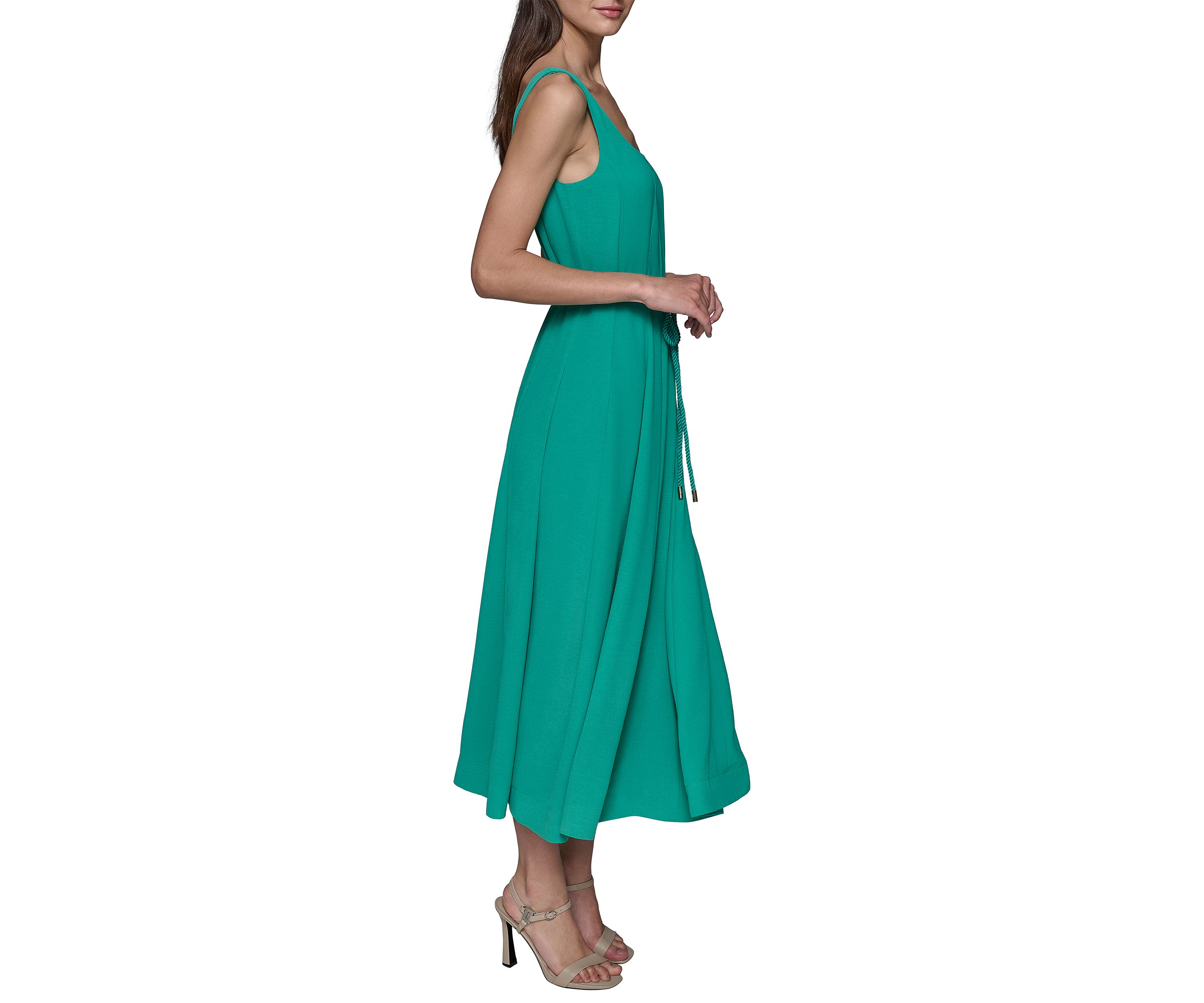 Womens Aero Wash Sleeveless Midi Dress with Rope Belt
