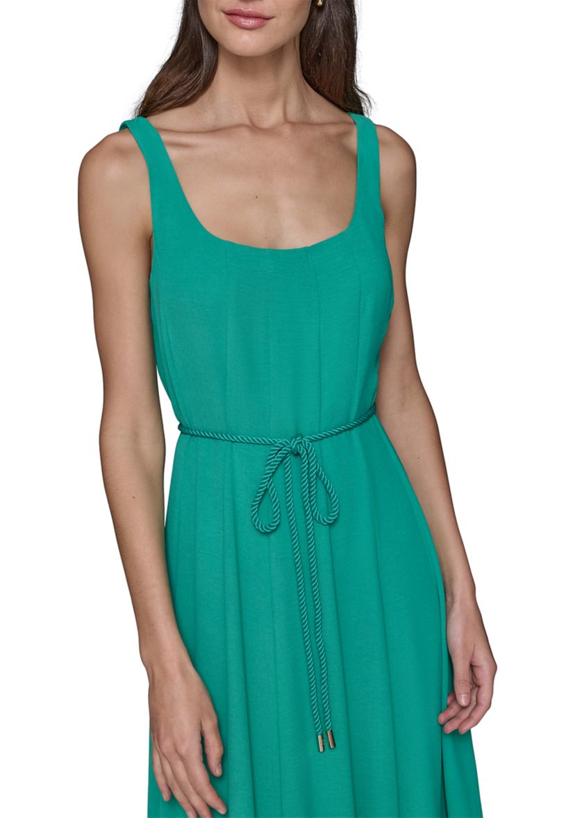 Womens Aero Wash Sleeveless Midi Dress with Rope Belt