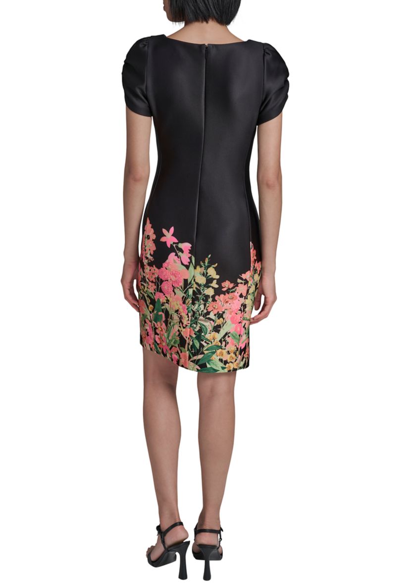 women cute dress Sexy V-neck Backless flowers Print Dress Women's Casual Party Short Cu –  Bling Bling Place main image 0