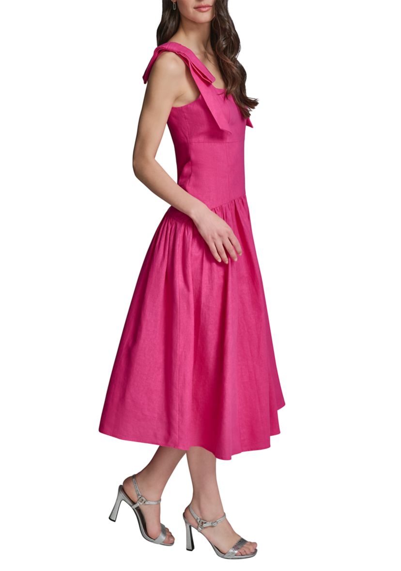 chinese dress ladies Short Sleeve Raffia Belt Linen Shirt Dress | Dresses & Jumpsuits main image 0